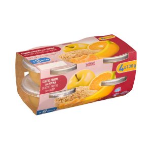 Papilla cuatro frutas con avena +8 meses Hacendado - 001