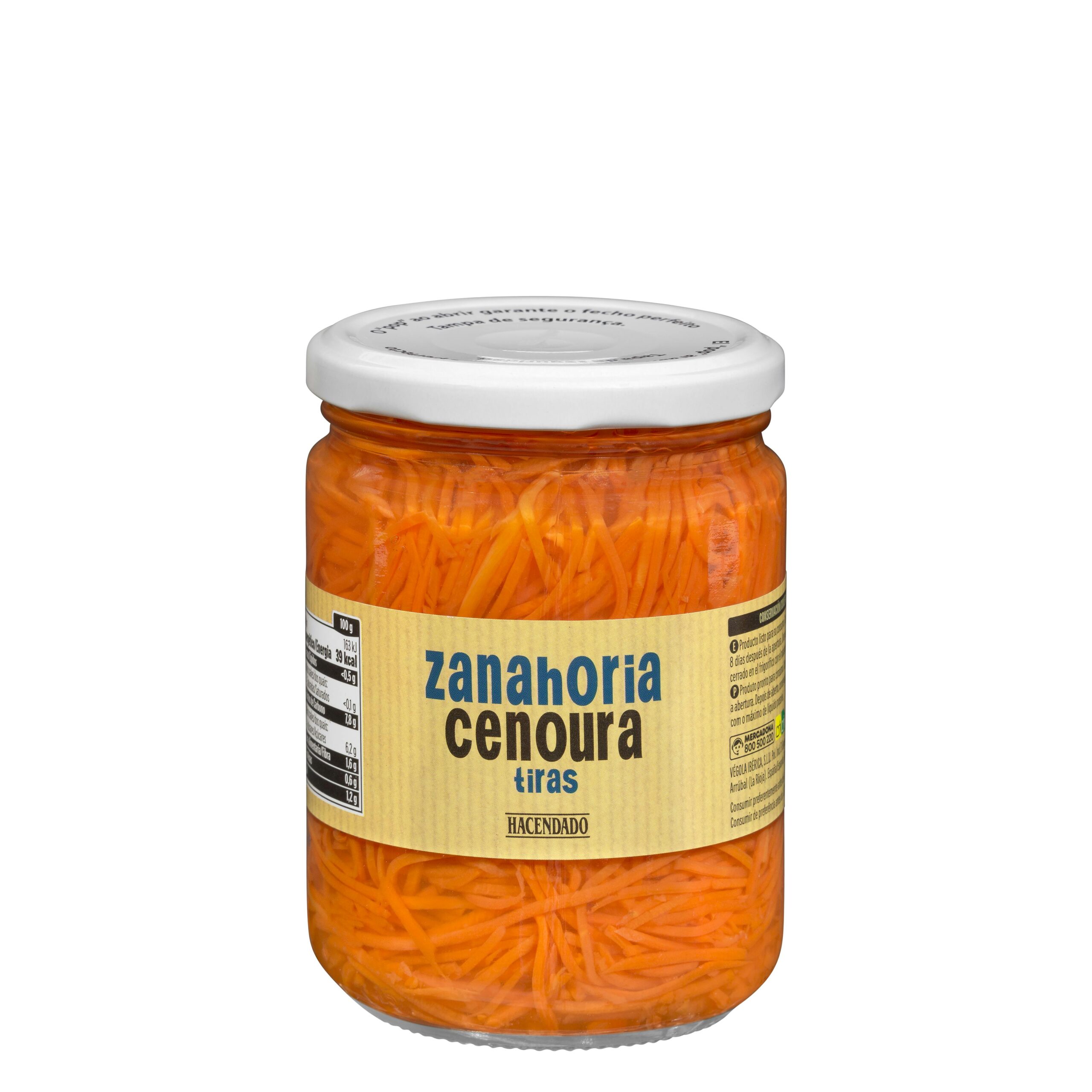 Zanahoria en tiras Hacendado