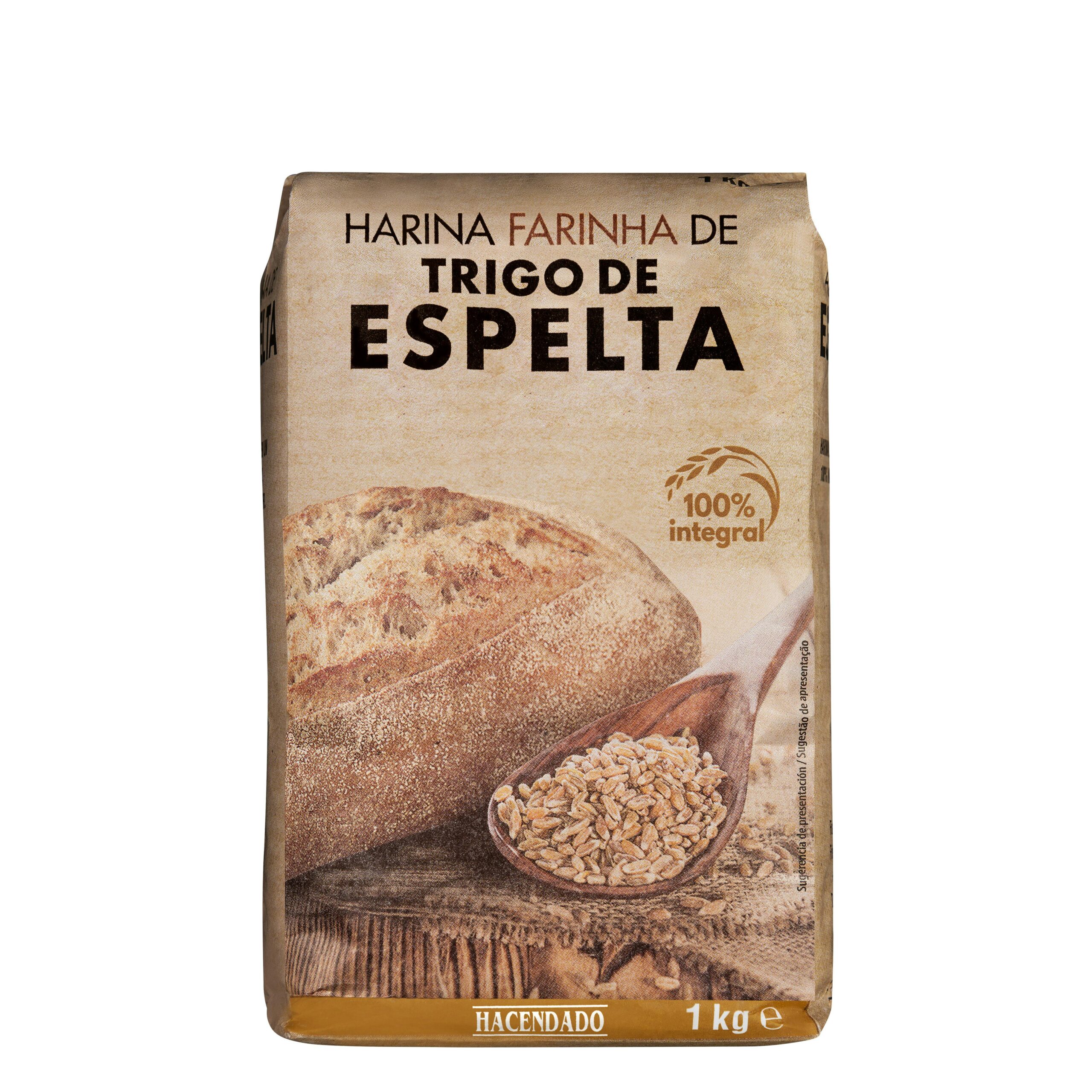 Harina de espelta Hacendado 100% integral