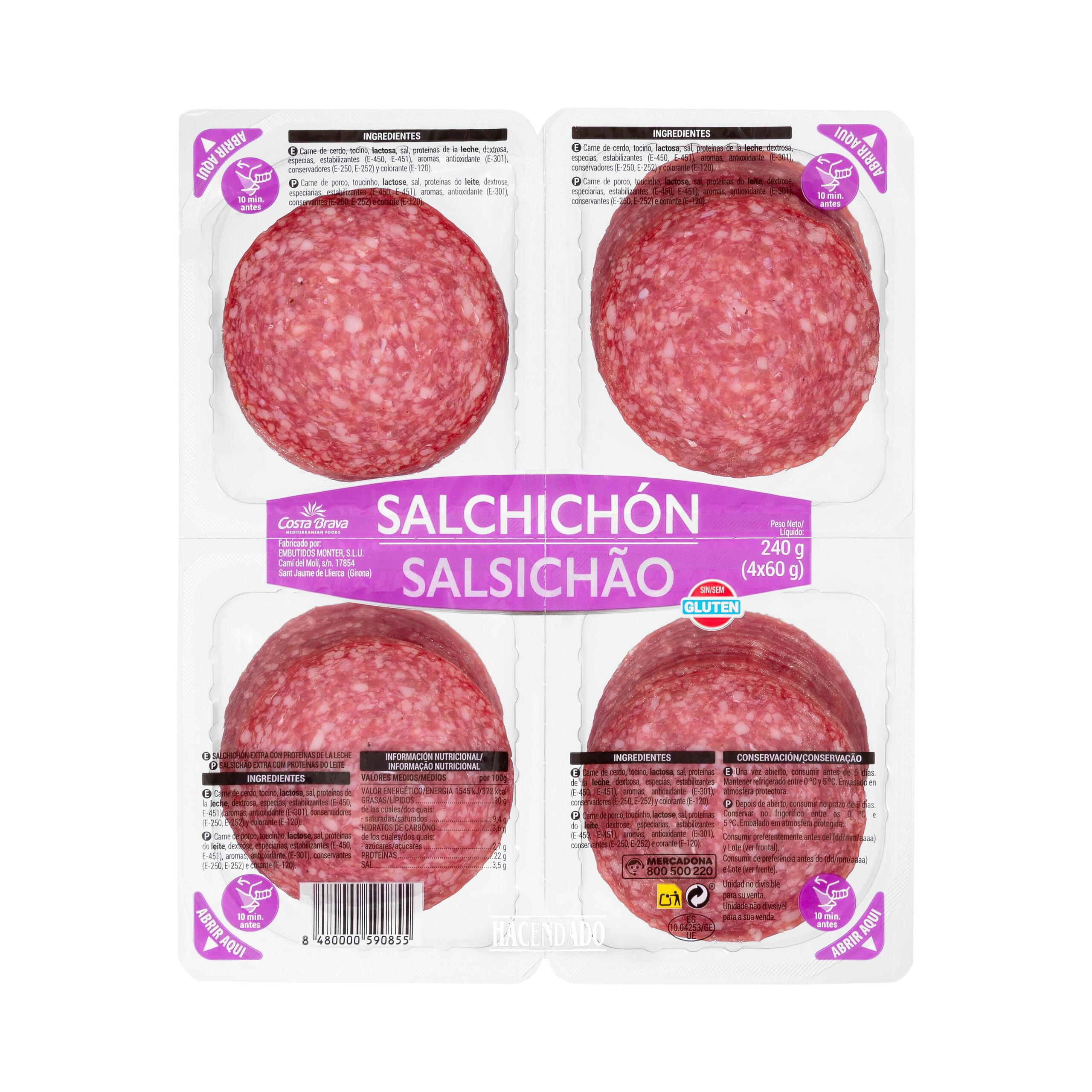 Salchichón extra lonchas