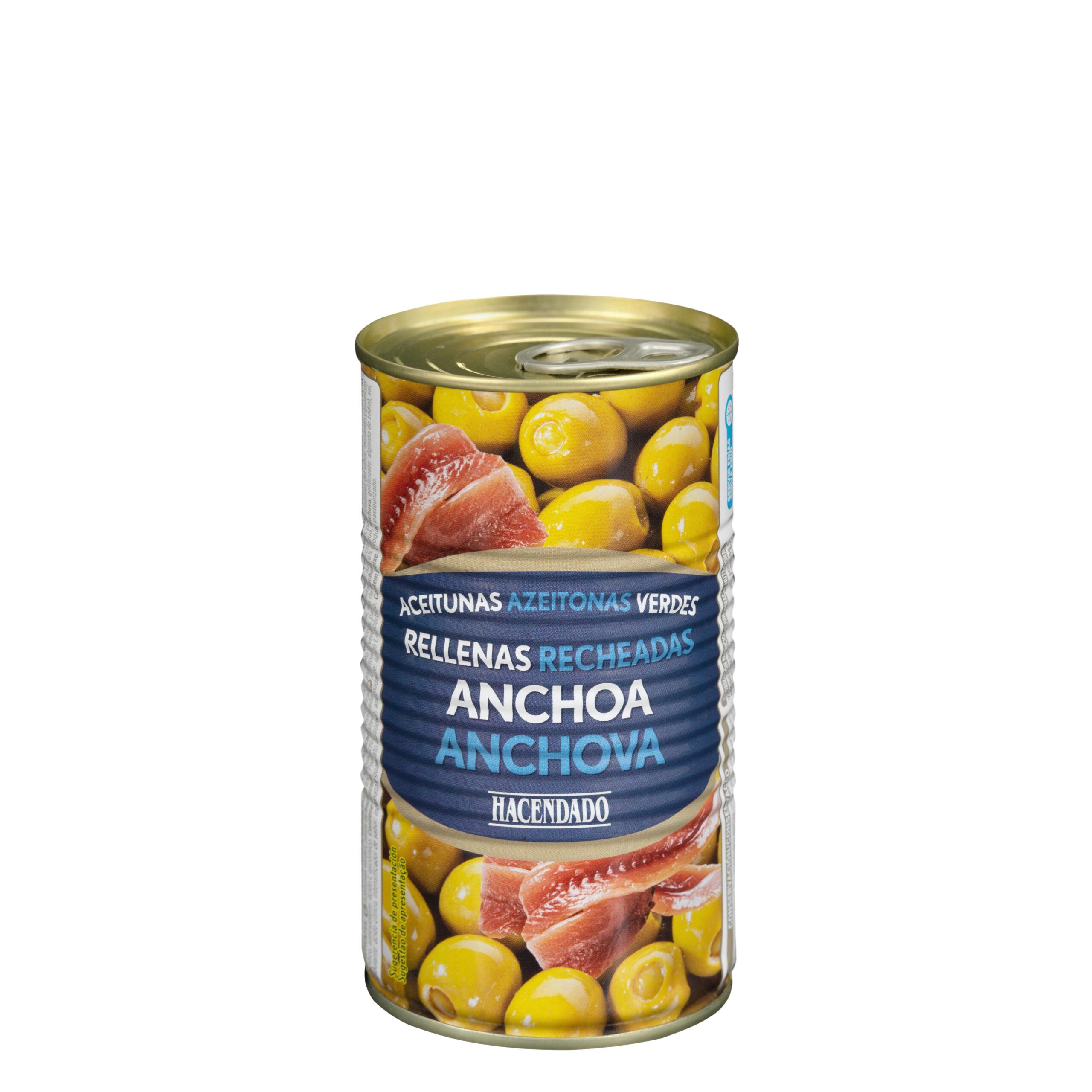 Aceitunas verdes rellenas de anchoa