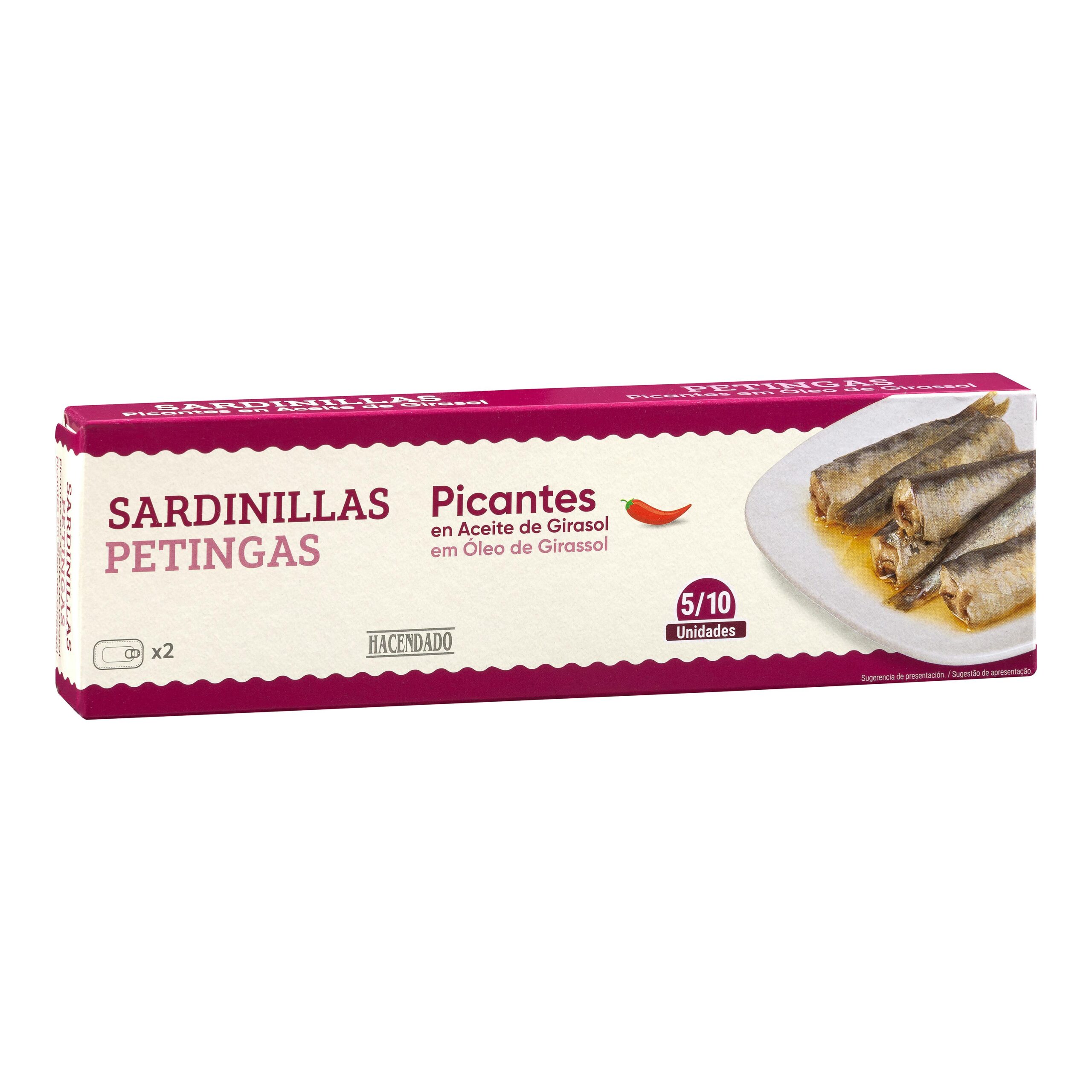 Sardinillas picantes en aceite de girasol Hacendado