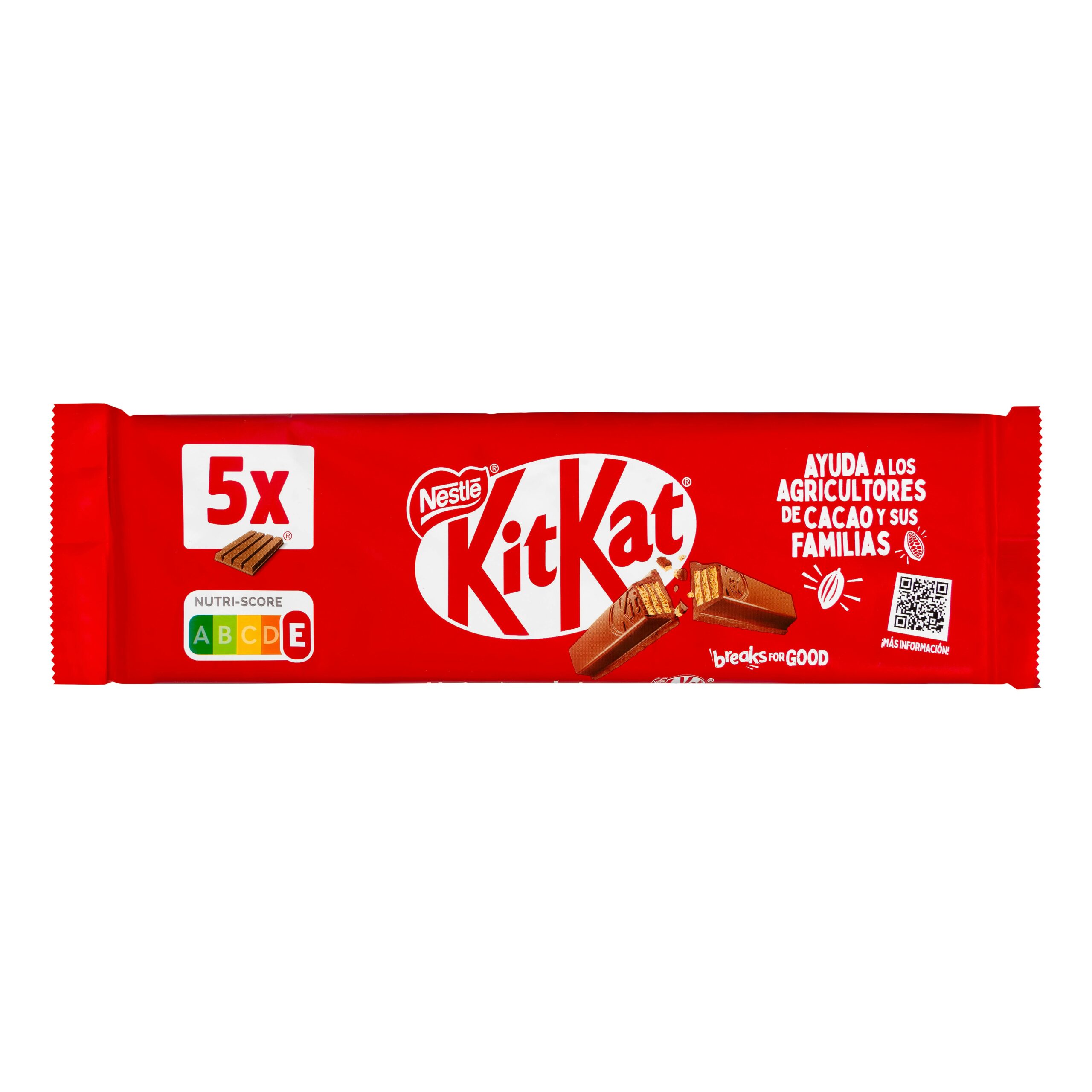 Barritas de barquillo Kit-Kat bañadas de chocolate con leche
