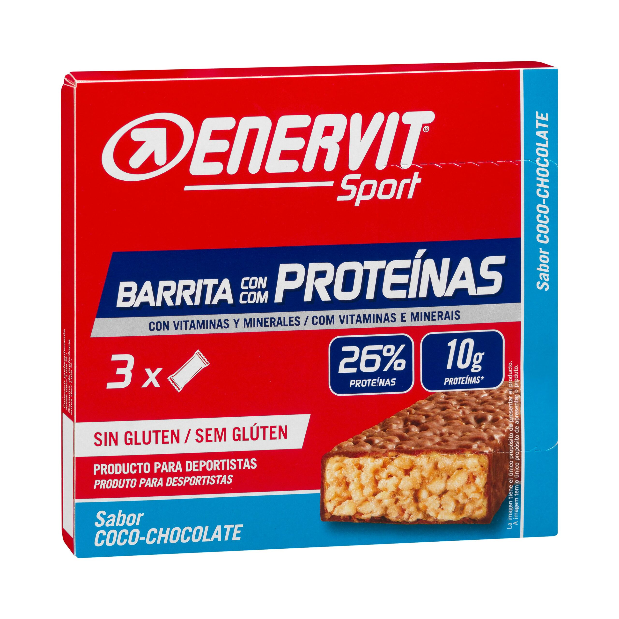 Barritas con proteínas Enervit Sport sabor coco y chocolate