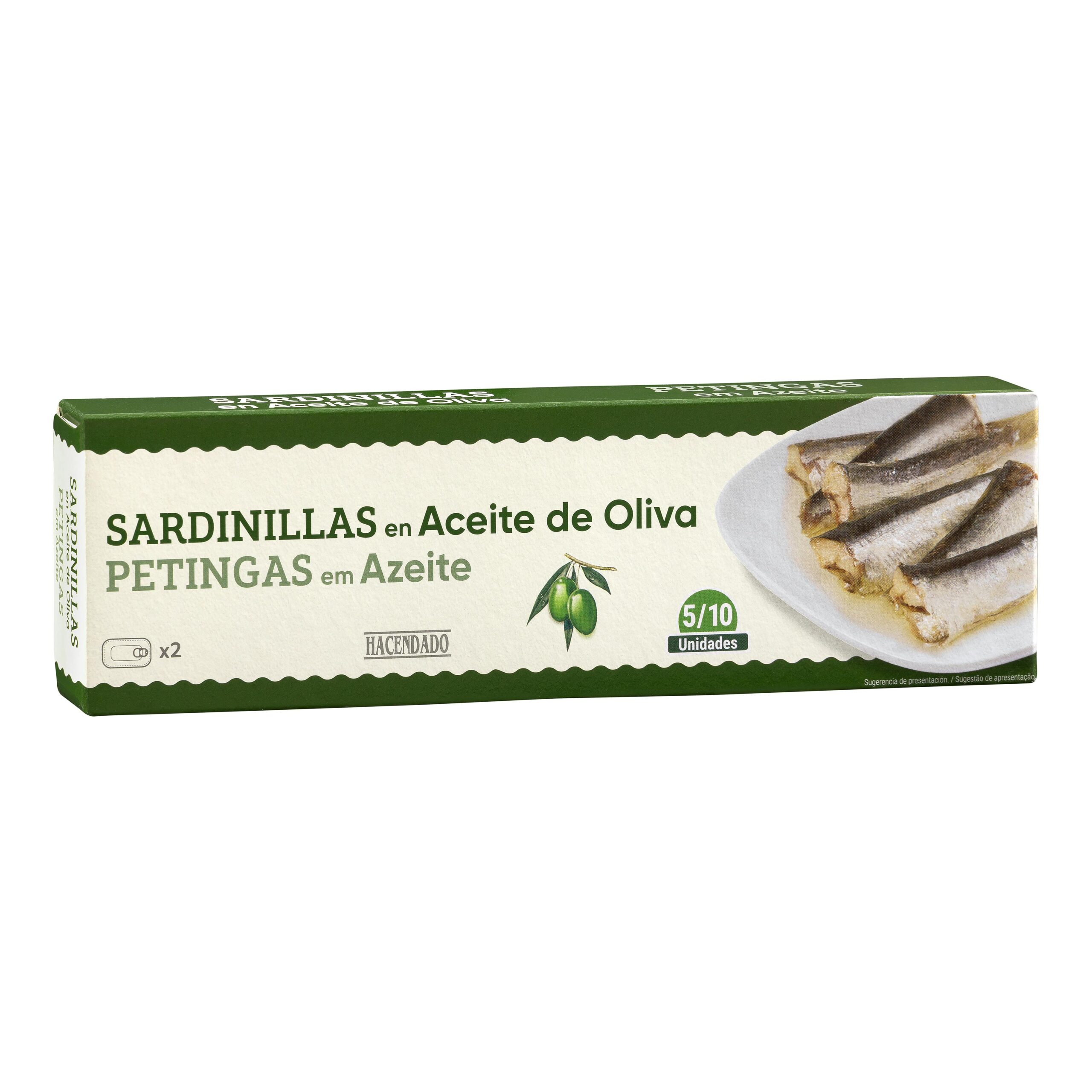 Sardinillas en aceite de oliva Hacendado