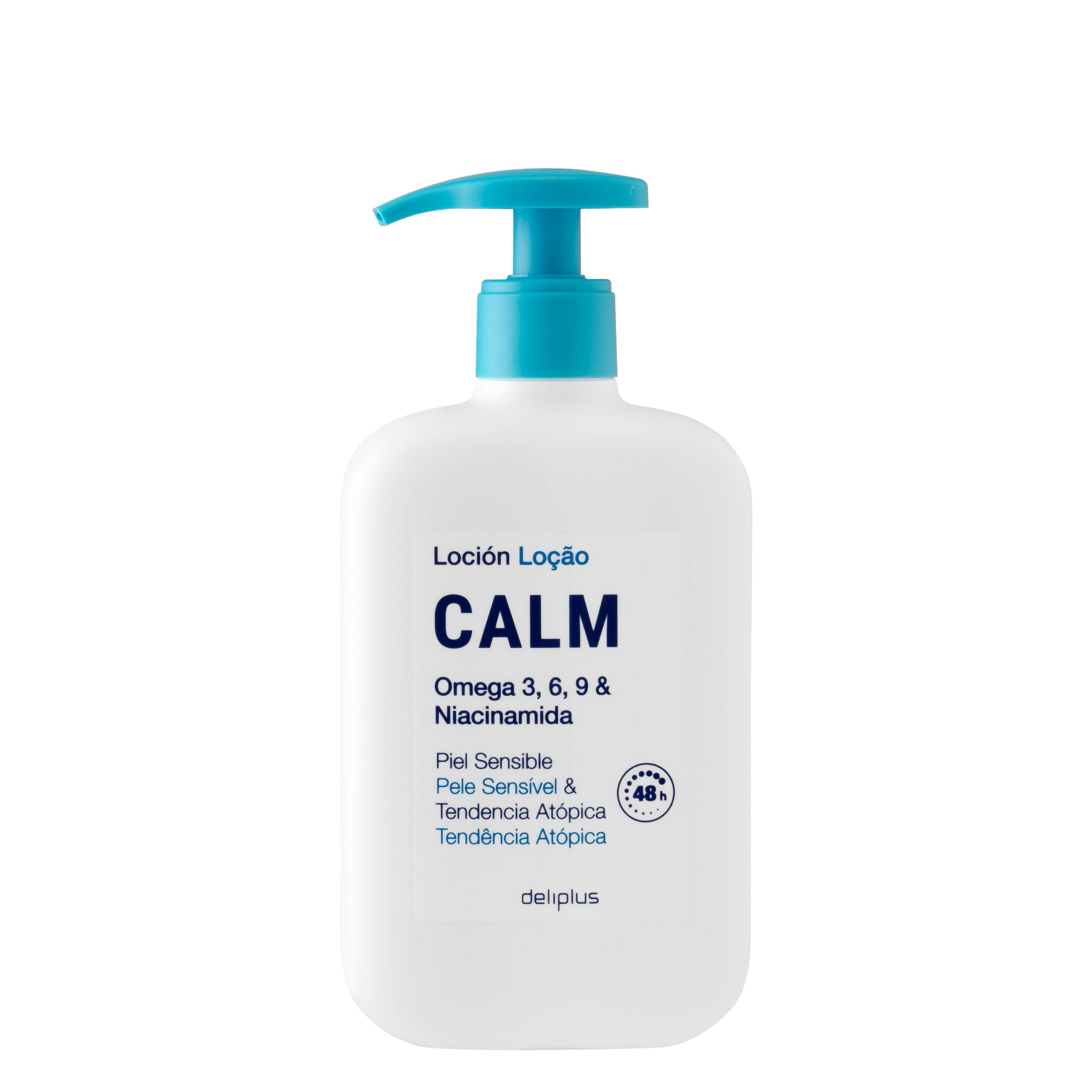 Loción corporal Calm Deliplus omega 3, 6, 9 y niacinamida