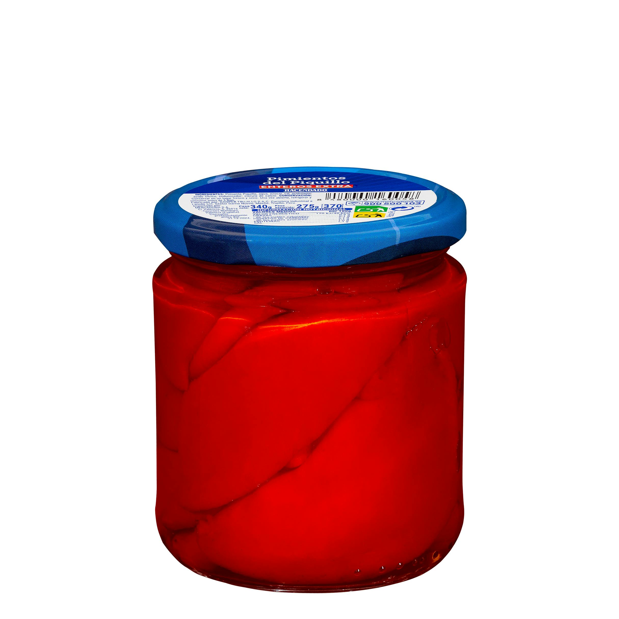 Pimientos del piquillo enteros Hacendado extra