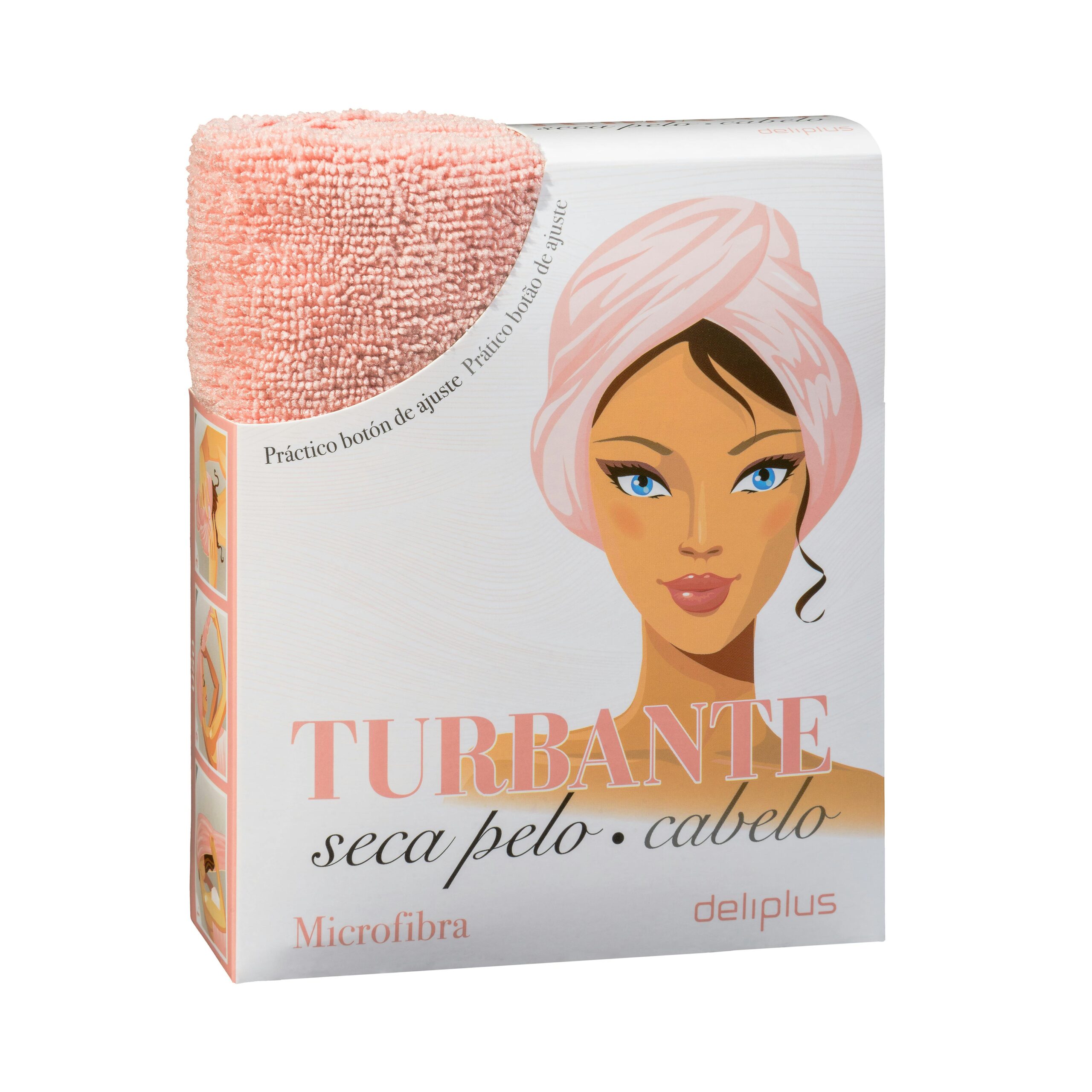 Toalla turbante seca pelo microfibra Deliplus