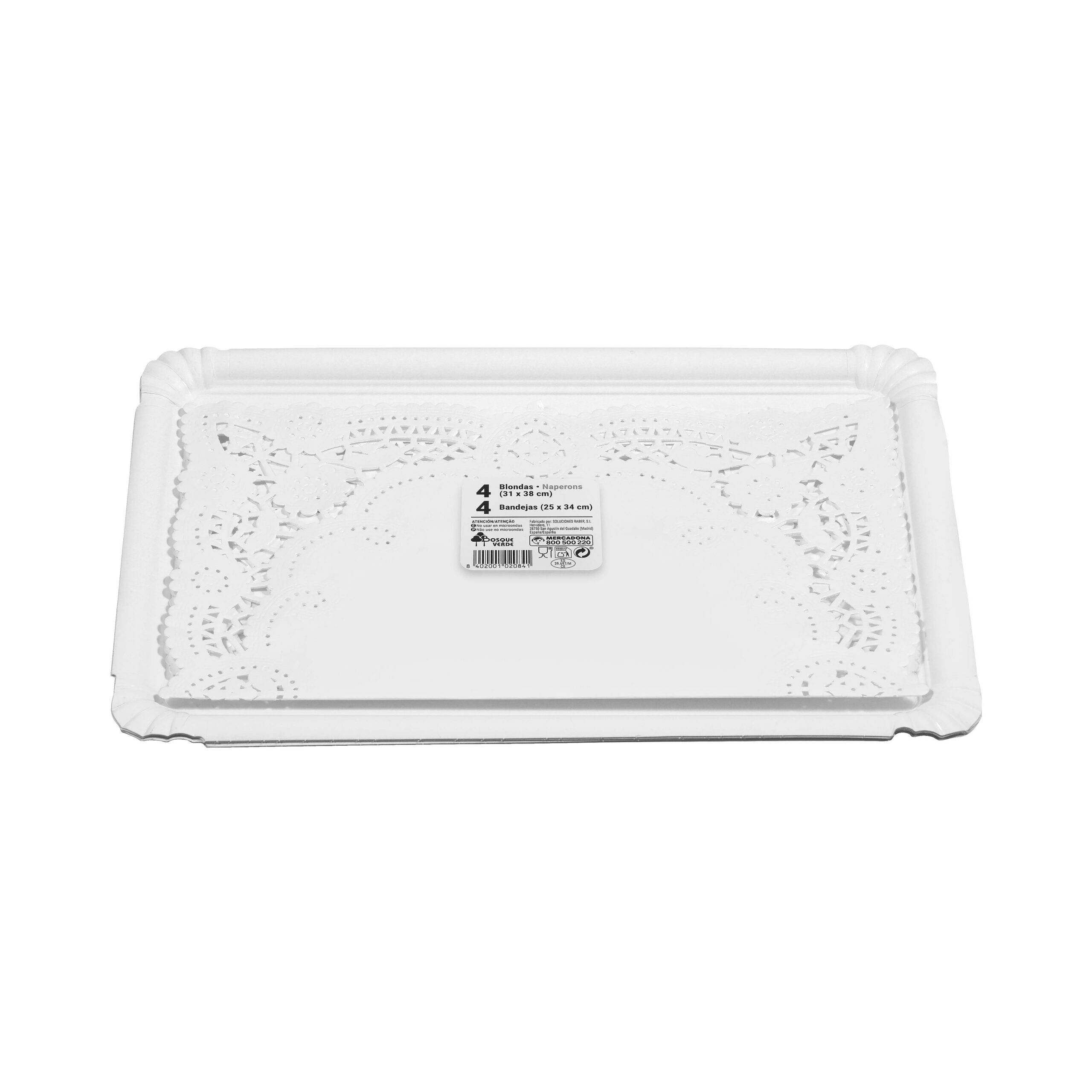 Bandeja de cartón rectangular Bosque Verde