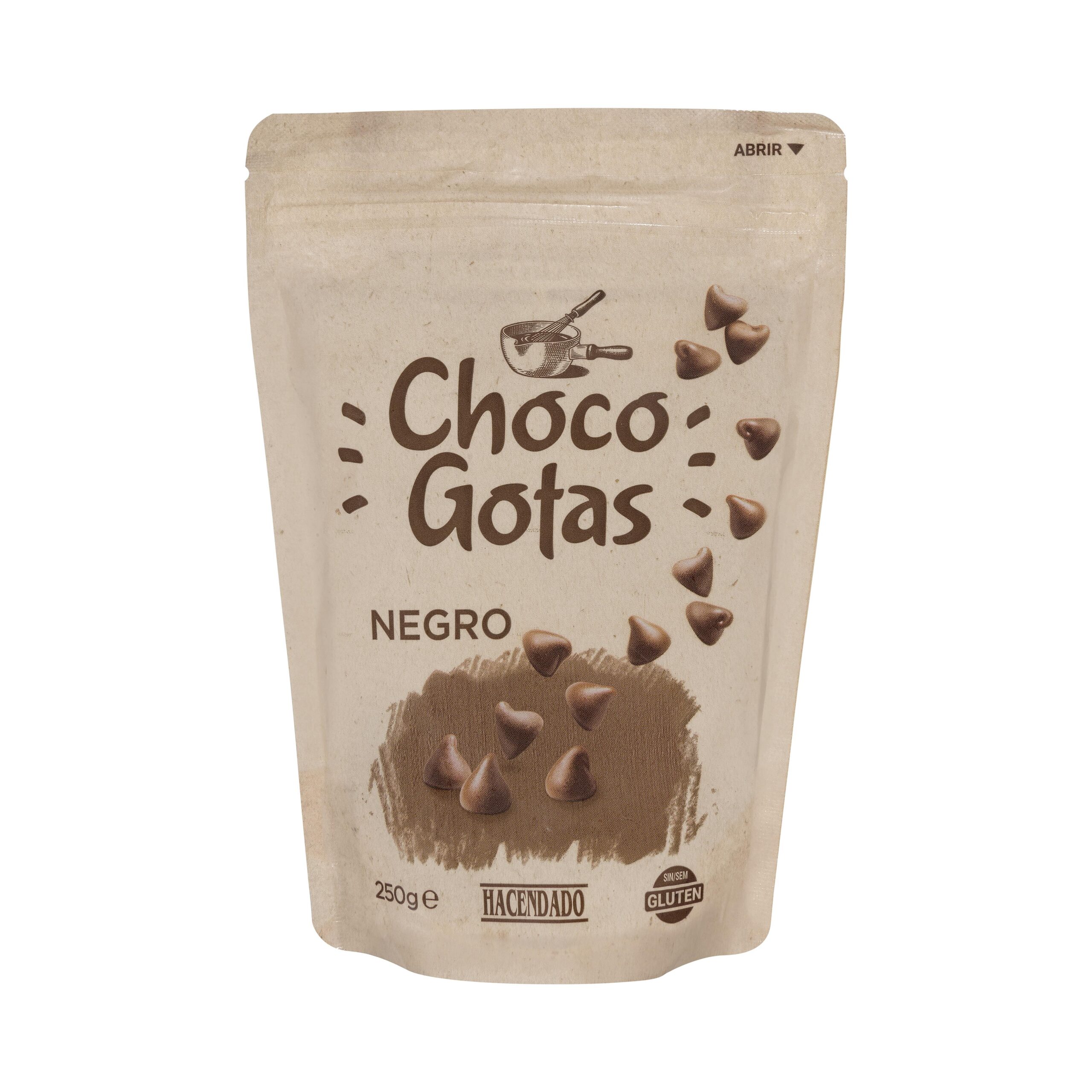 Gotas de chocolate negro para fundir Hacendado