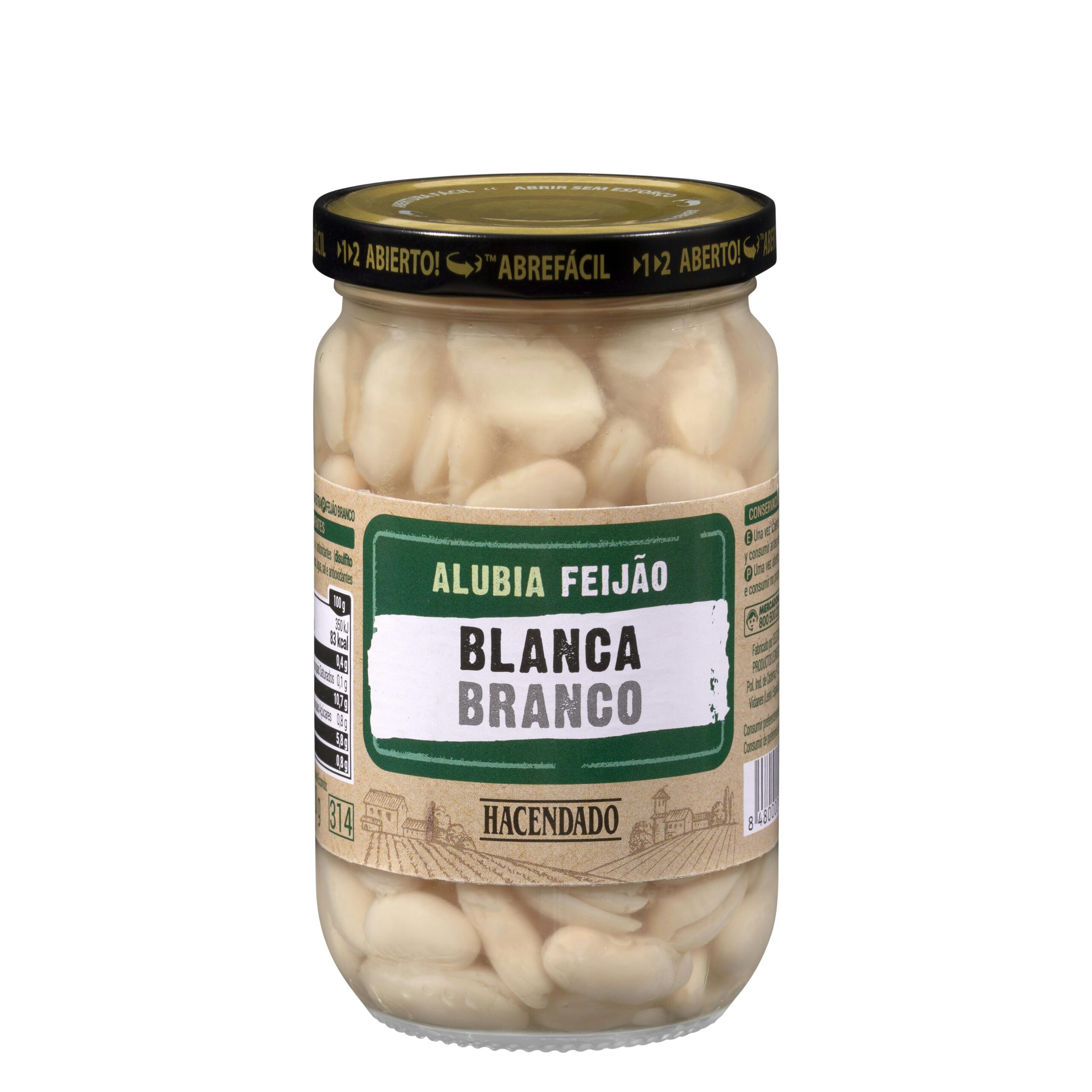 Alubia cocida blanca Hacendado