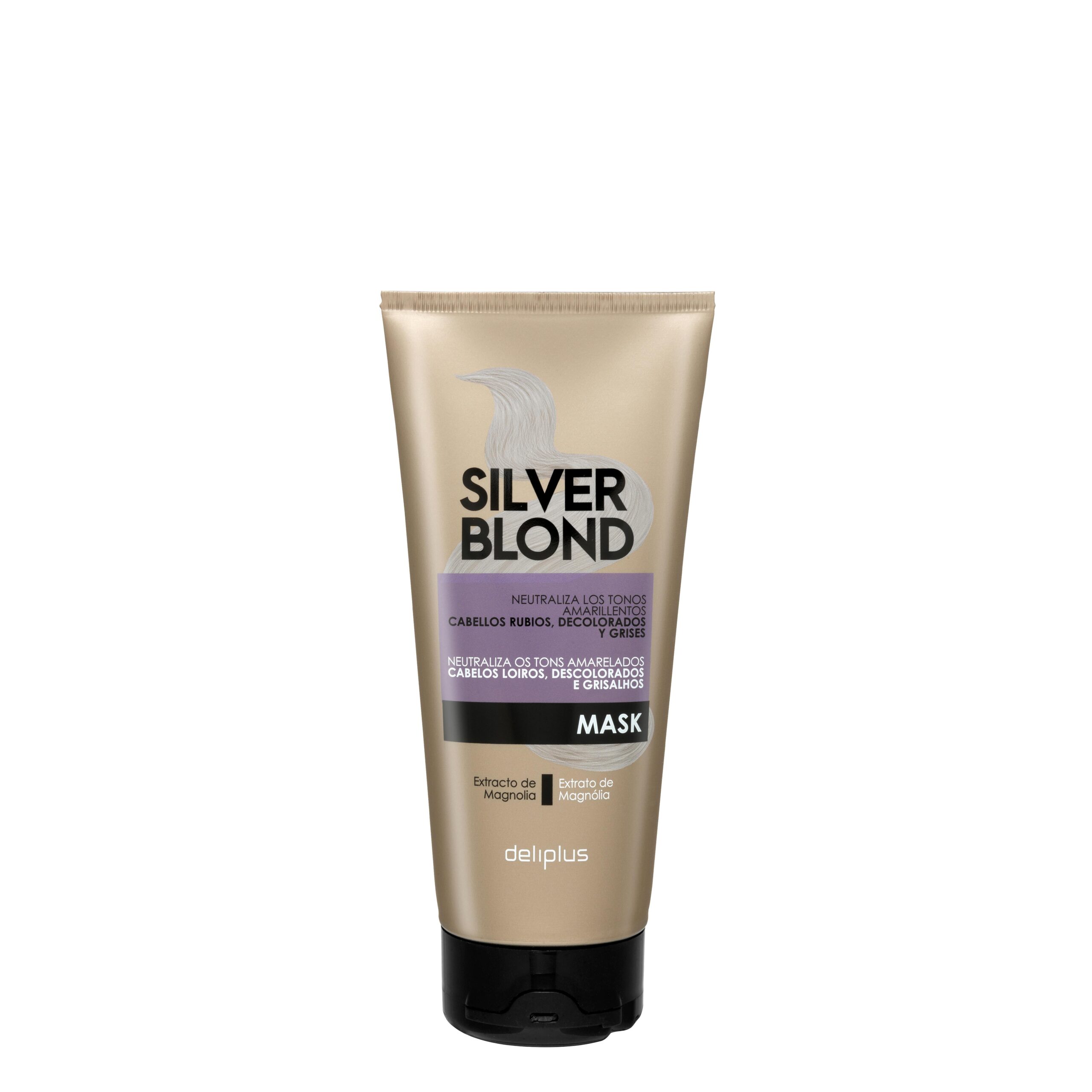 Mascarilla Silver Blond Deliplus cabello rubio, decolorado y grises,