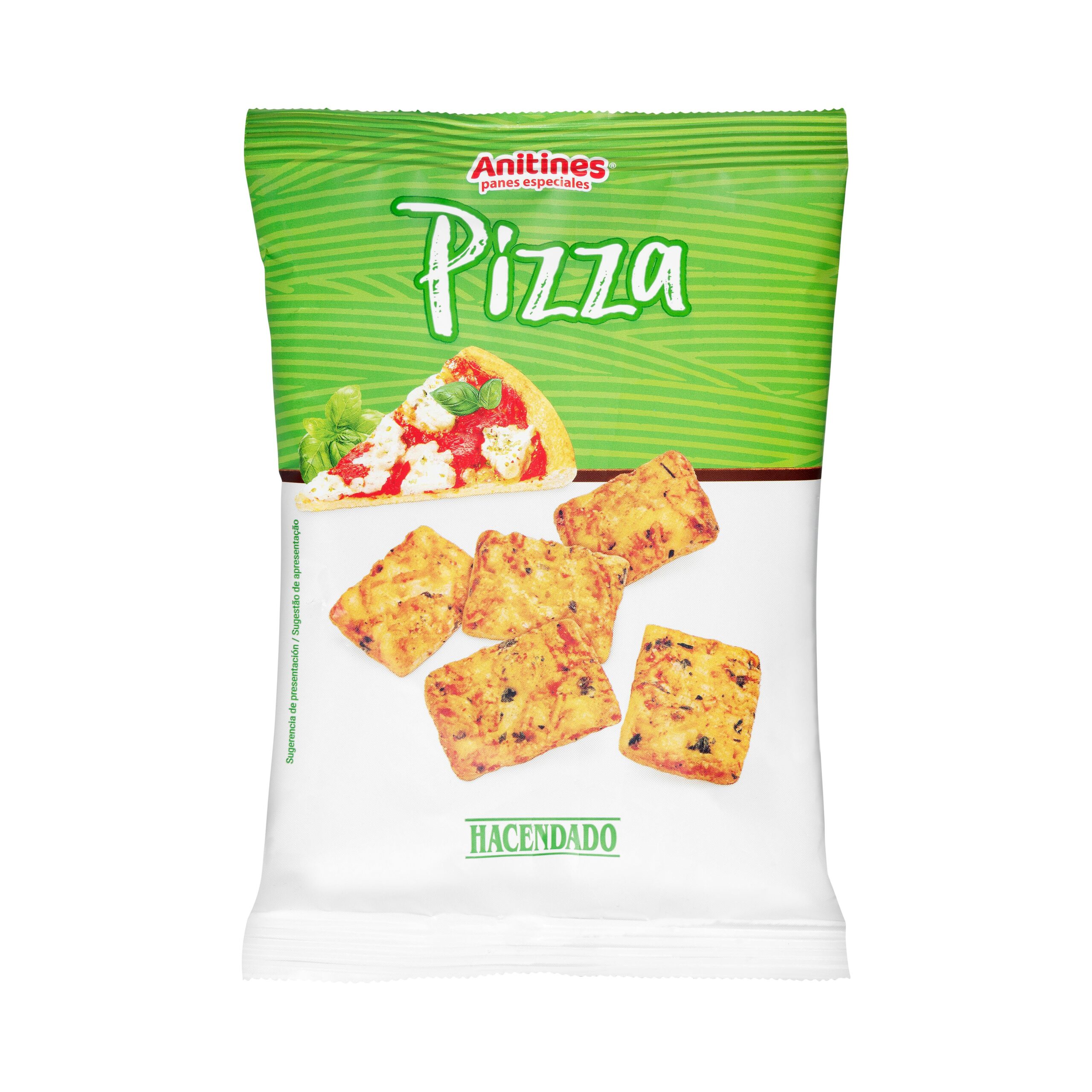 Panes especiales sabor pizza con queso Hacendado
