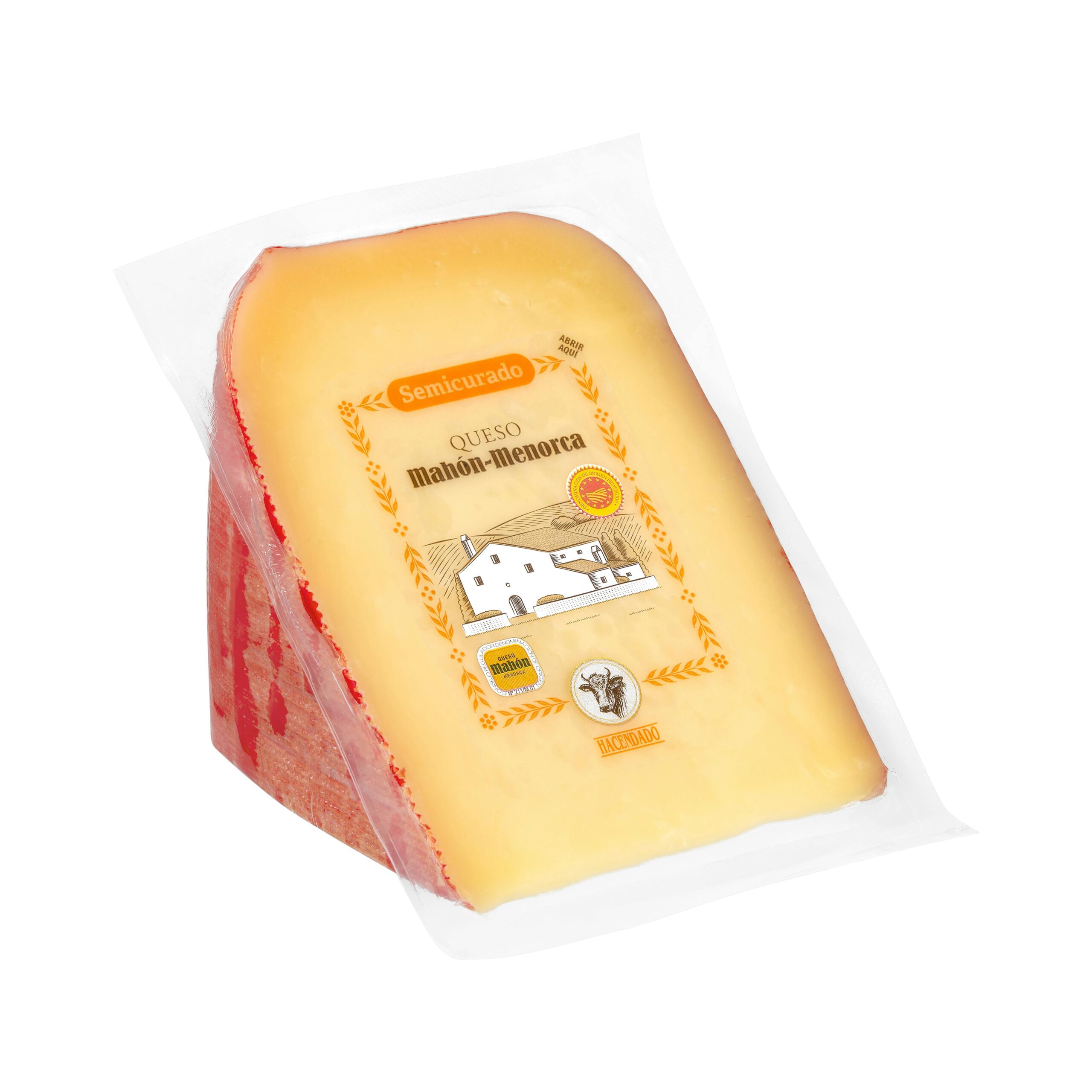 Queso semicurado Mahón Menorca de vaca Hacendado