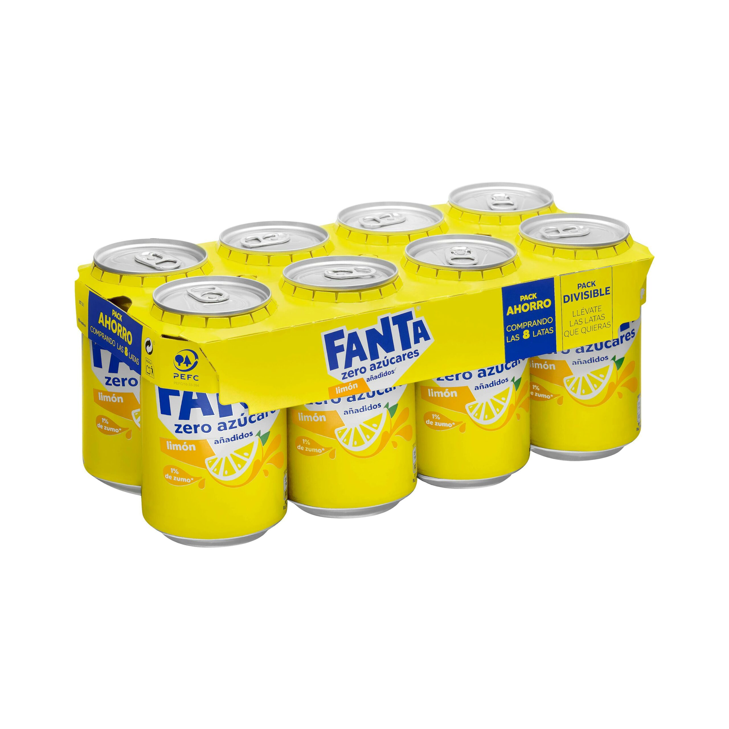 Refresco Fanta limón zero azúcares añadidos