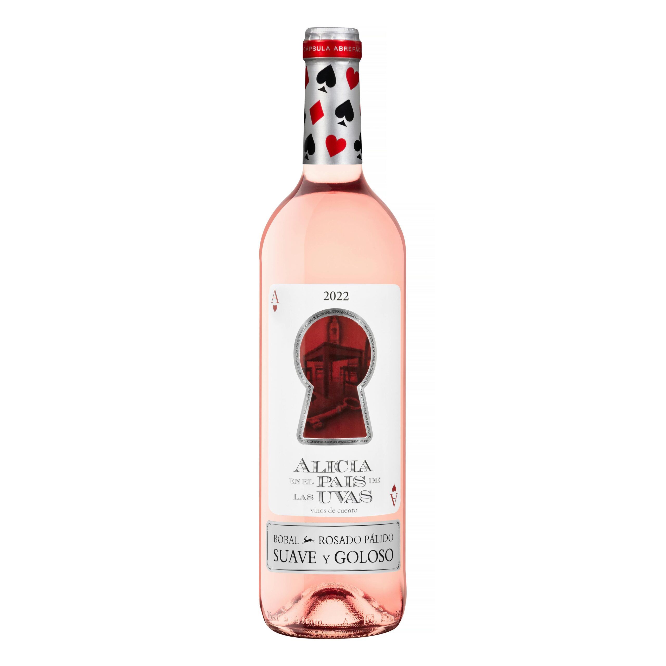 Vino rosado Alicia en el país de las uvas suave y goloso
