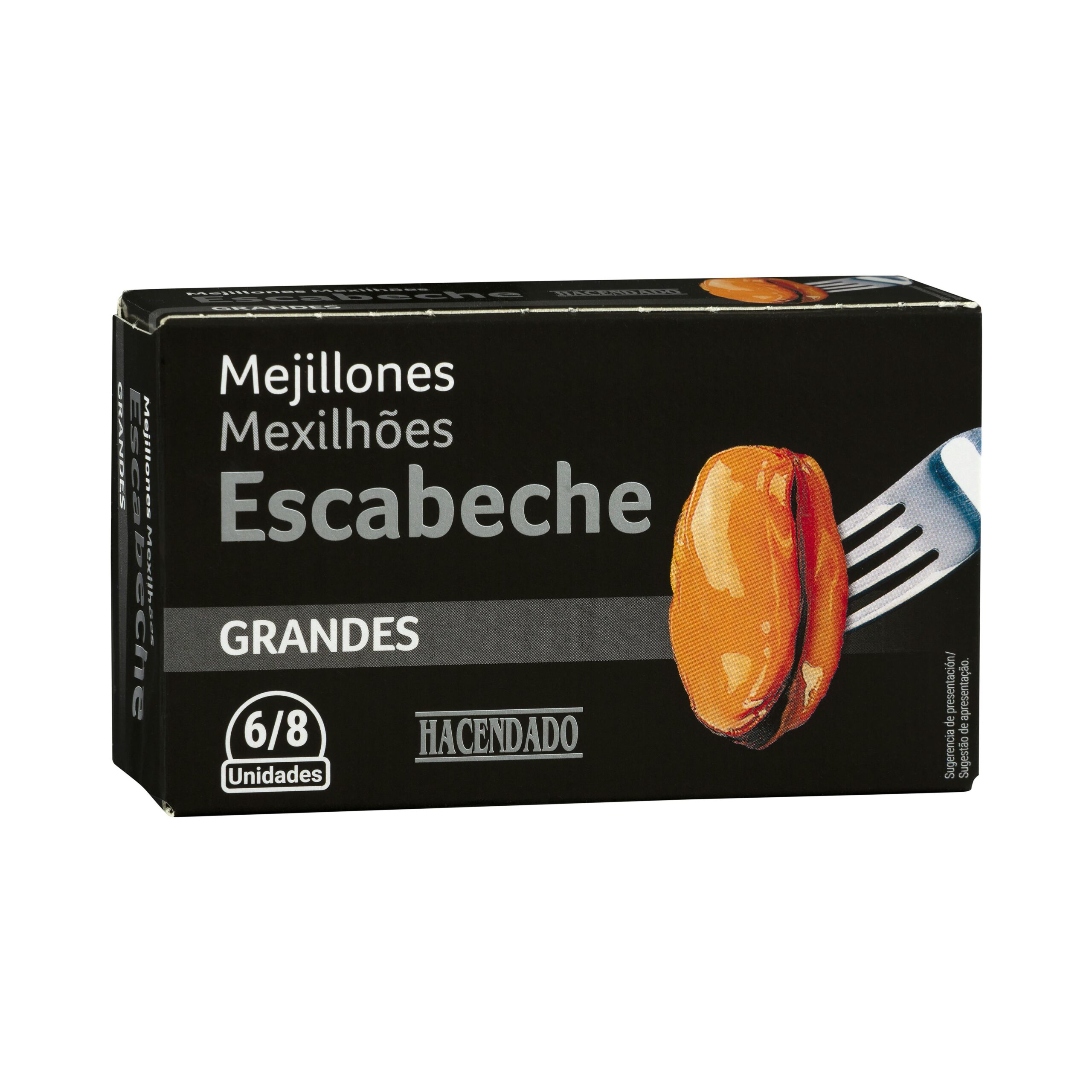 Mejillones en escabeche Hacendado grandes