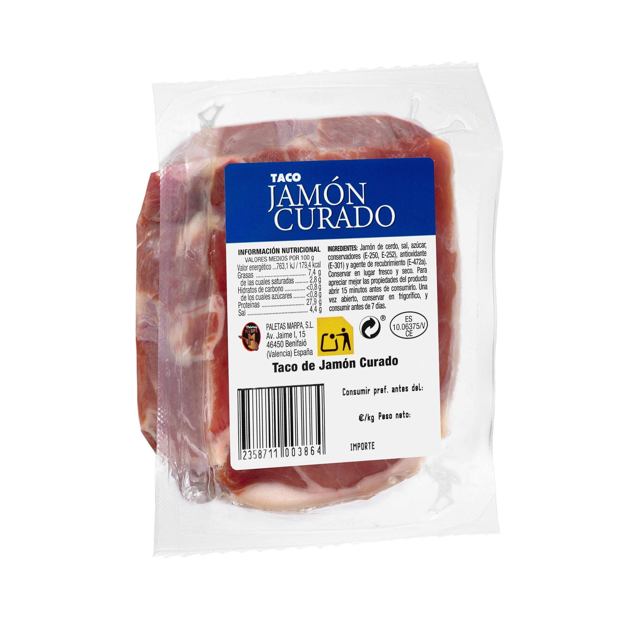 Taco jamón curado
