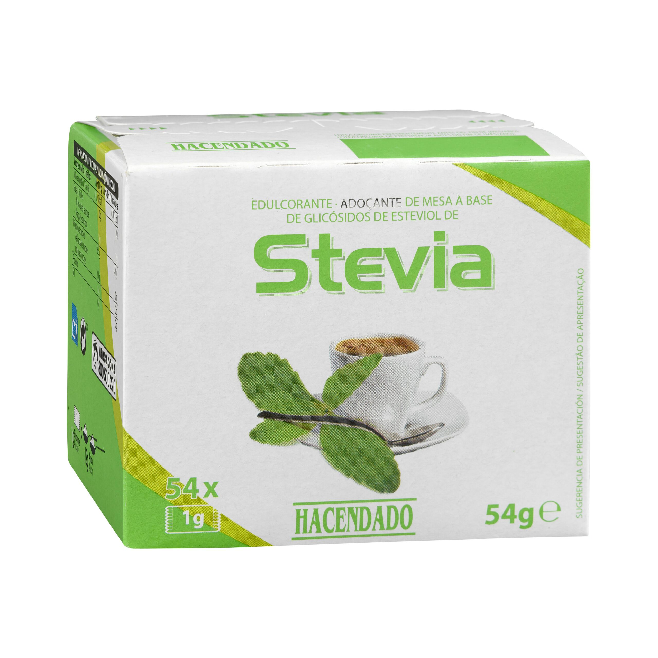 Edulcorante en sobres stevia Hacendado