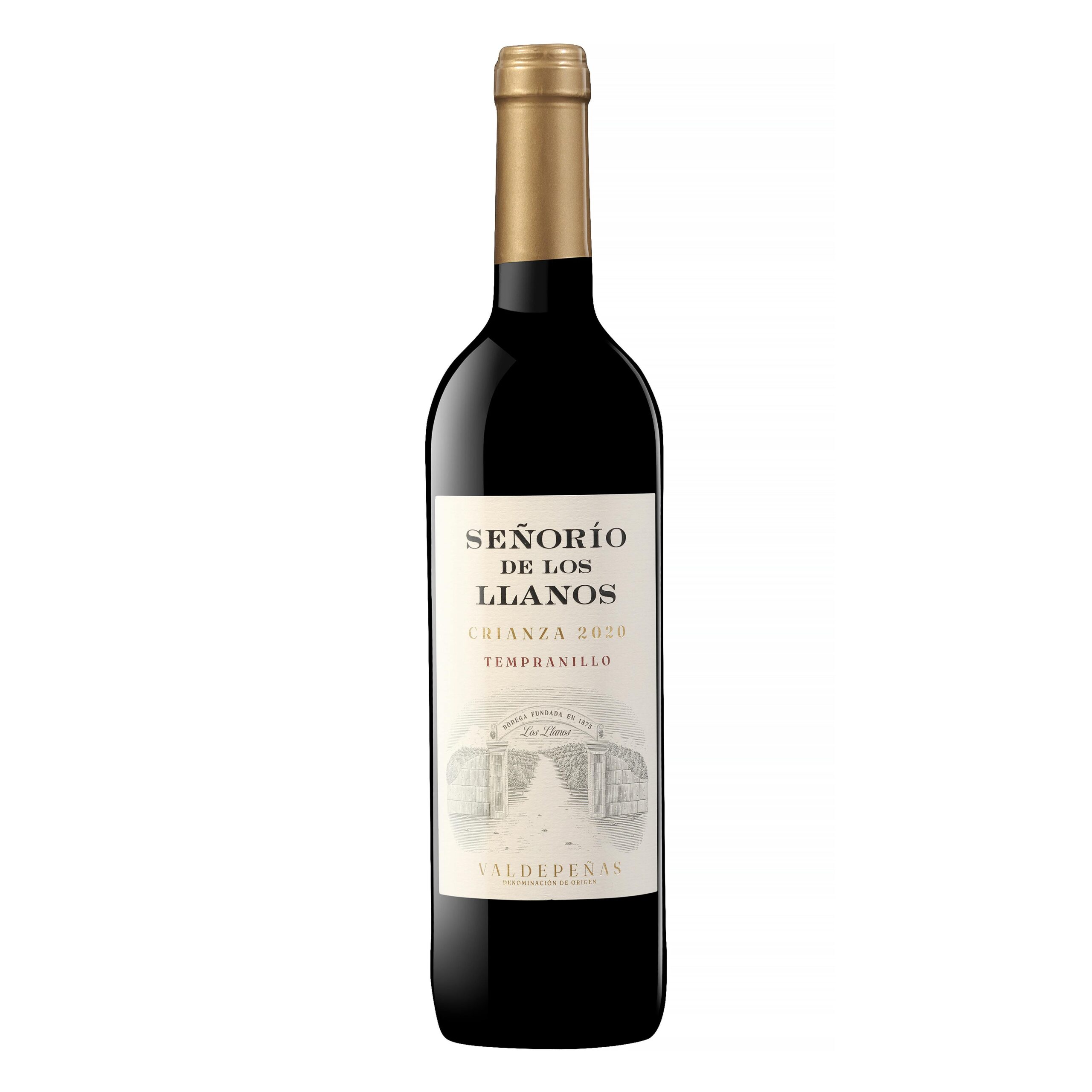 Vino tinto D.O Valdepeñas Señorío de los Llanos crianza