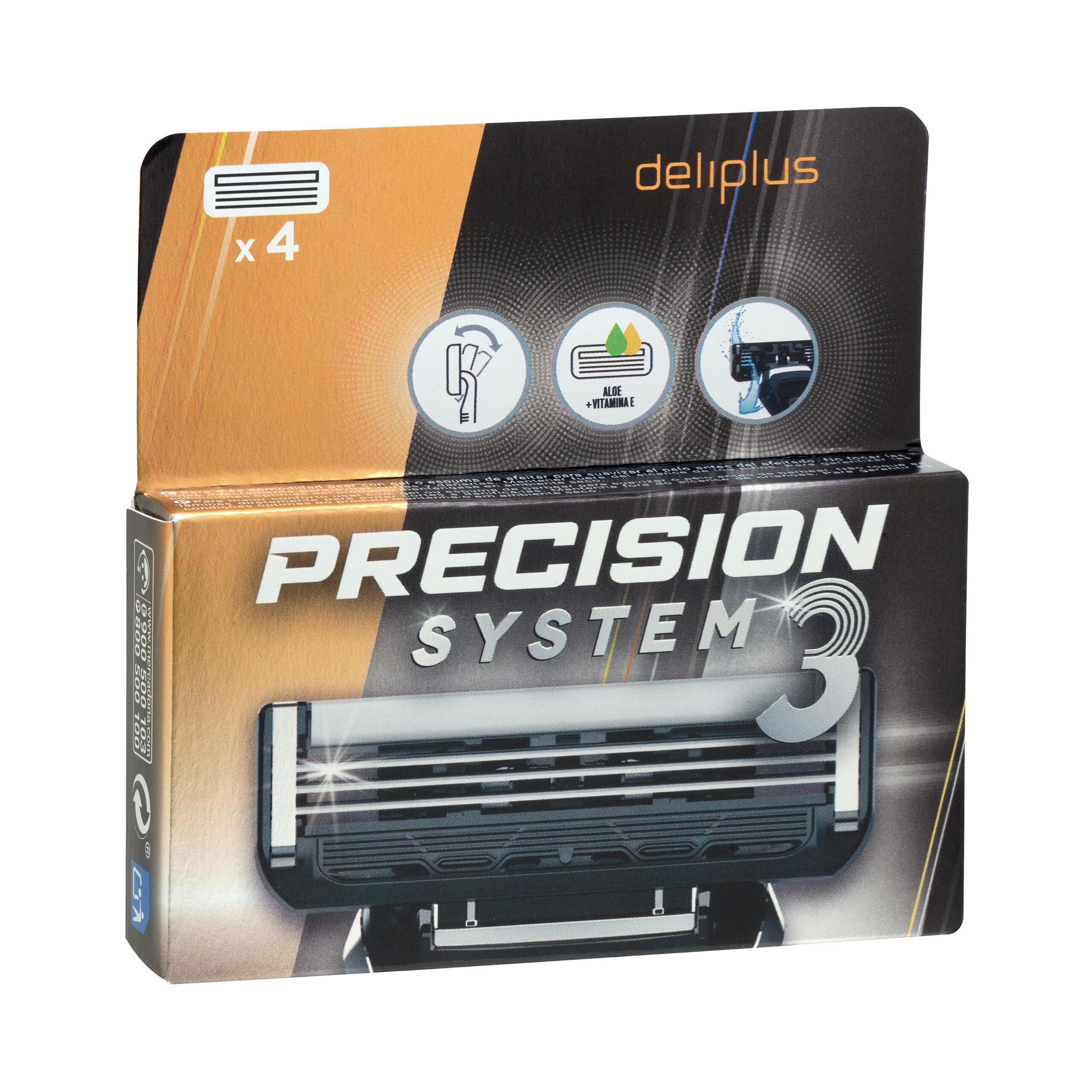 Recambios maquinilla de afeitar Deliplus Precision System 3 hojas