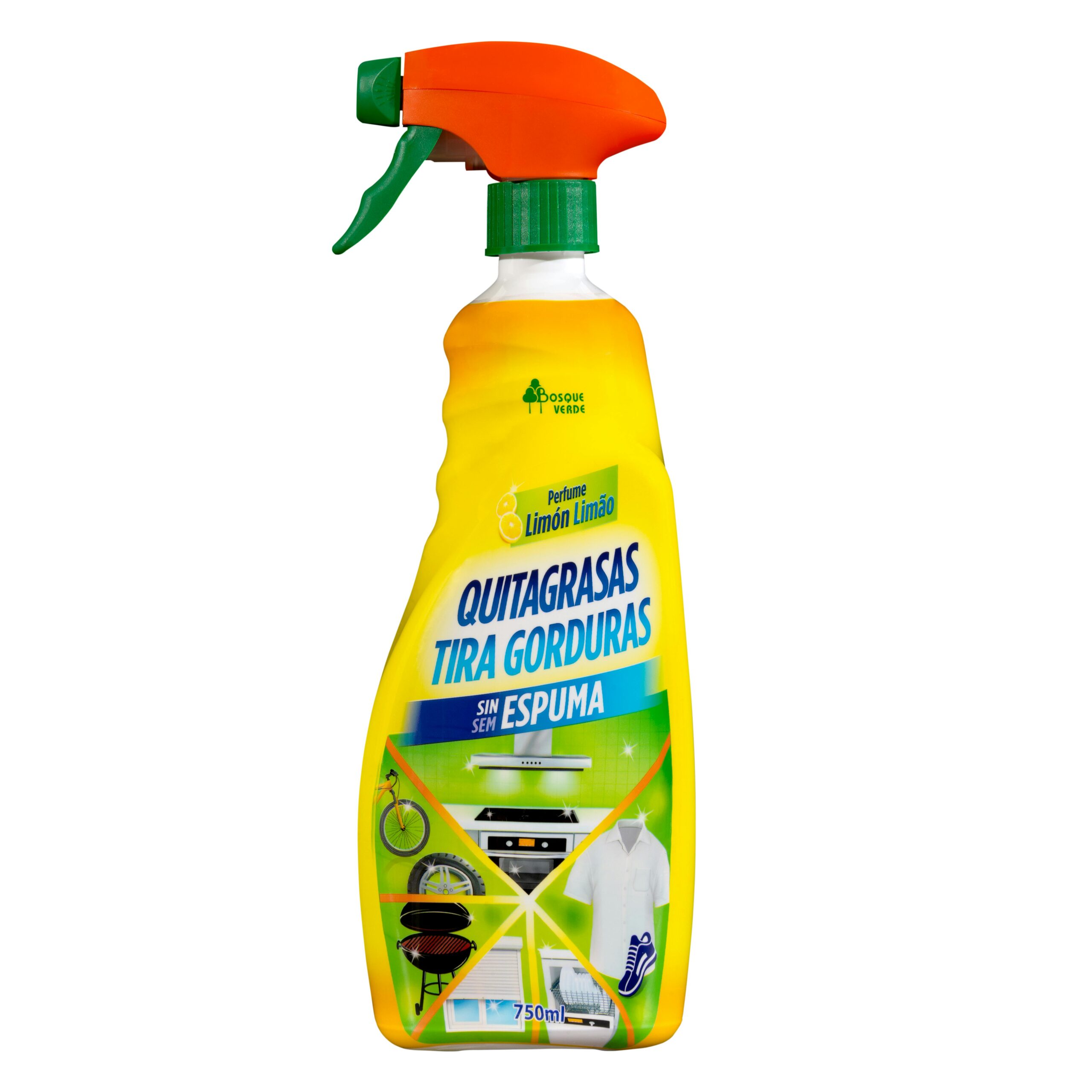 Quitagrasas sin espuma Bosque Verde perfume limón