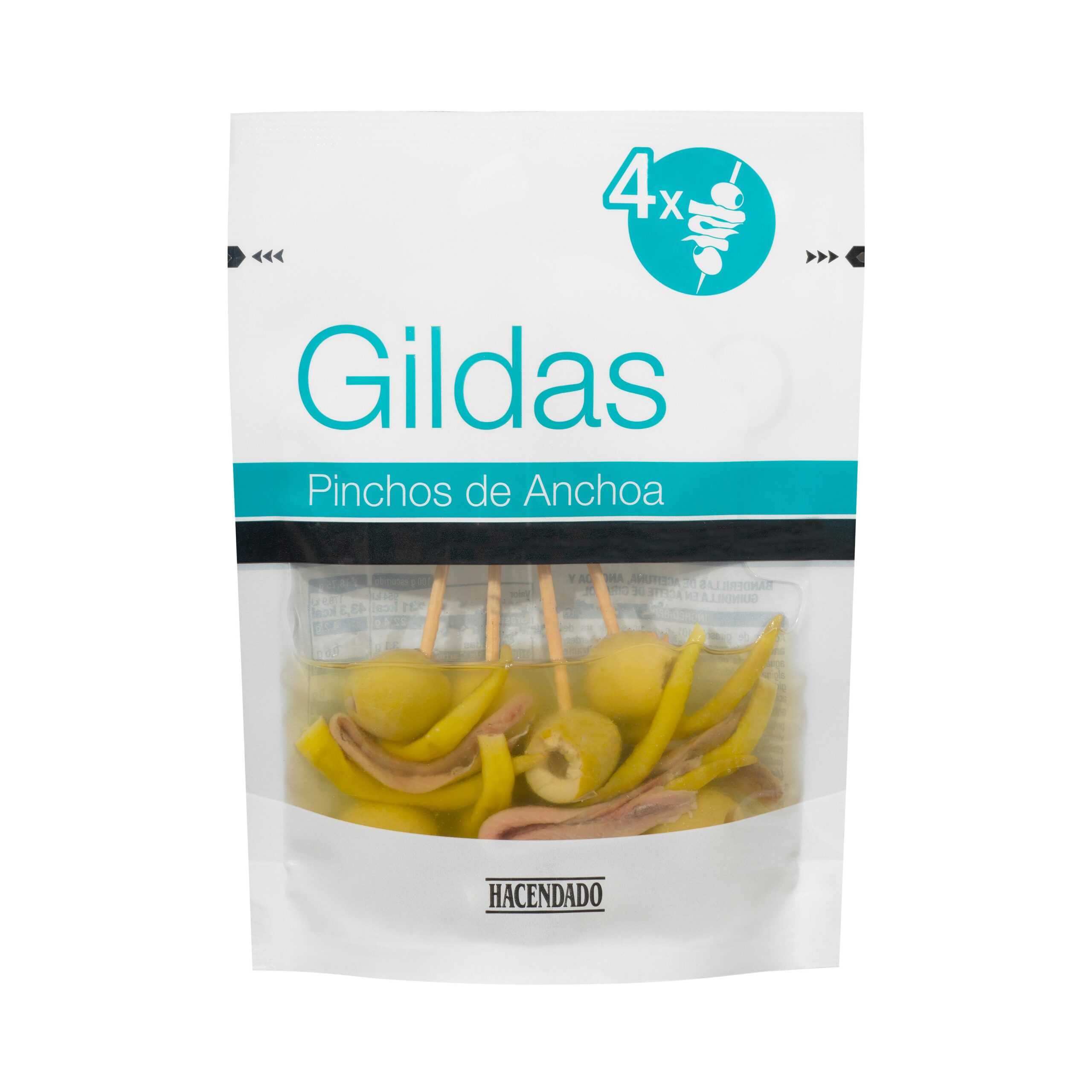 Banderillas Gildas pinchos de aceituna, anchoa y guindilla