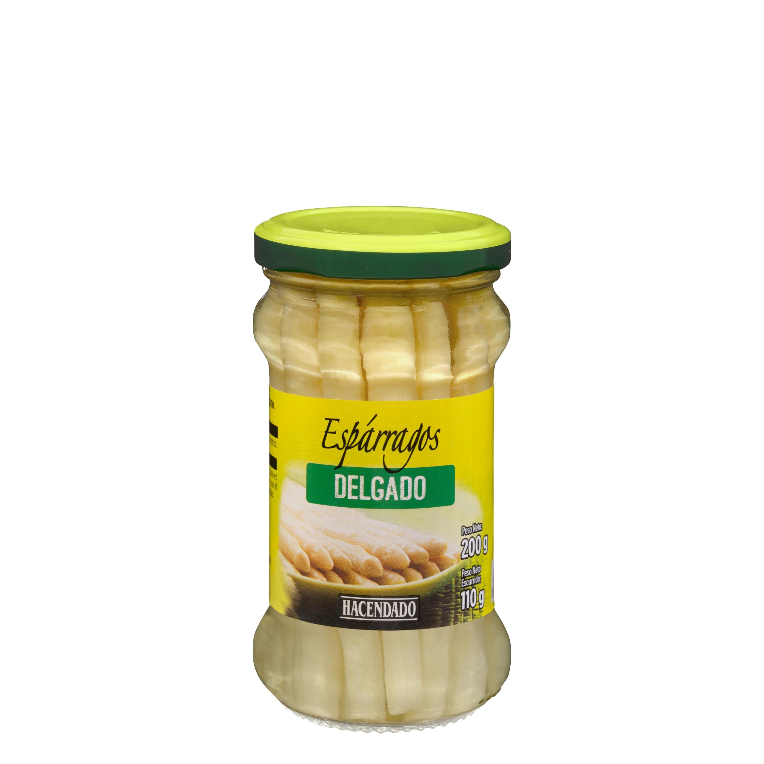 Espárragos blancos delgados Hacendado cortos