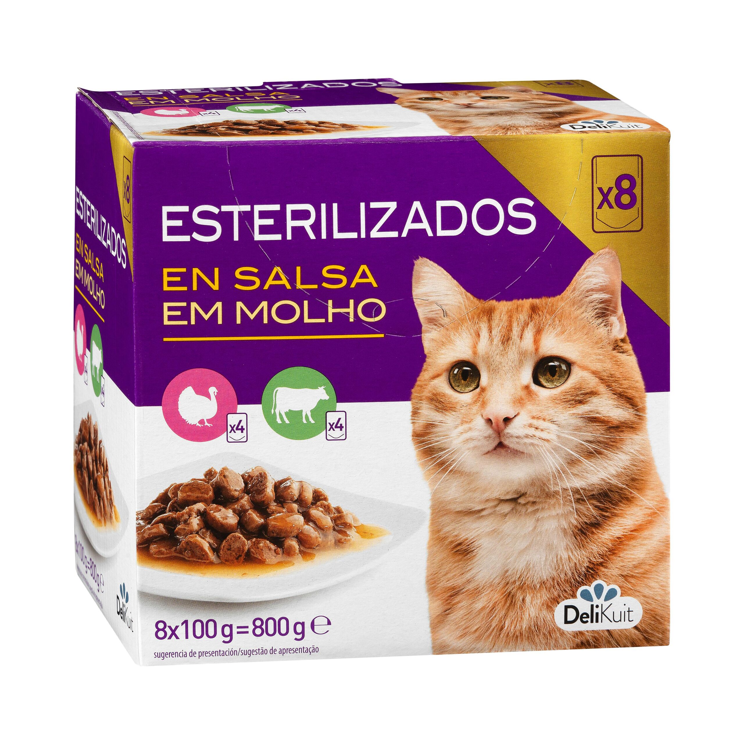 Bocaditos en salsa gato adulto Delikuit esterilizado