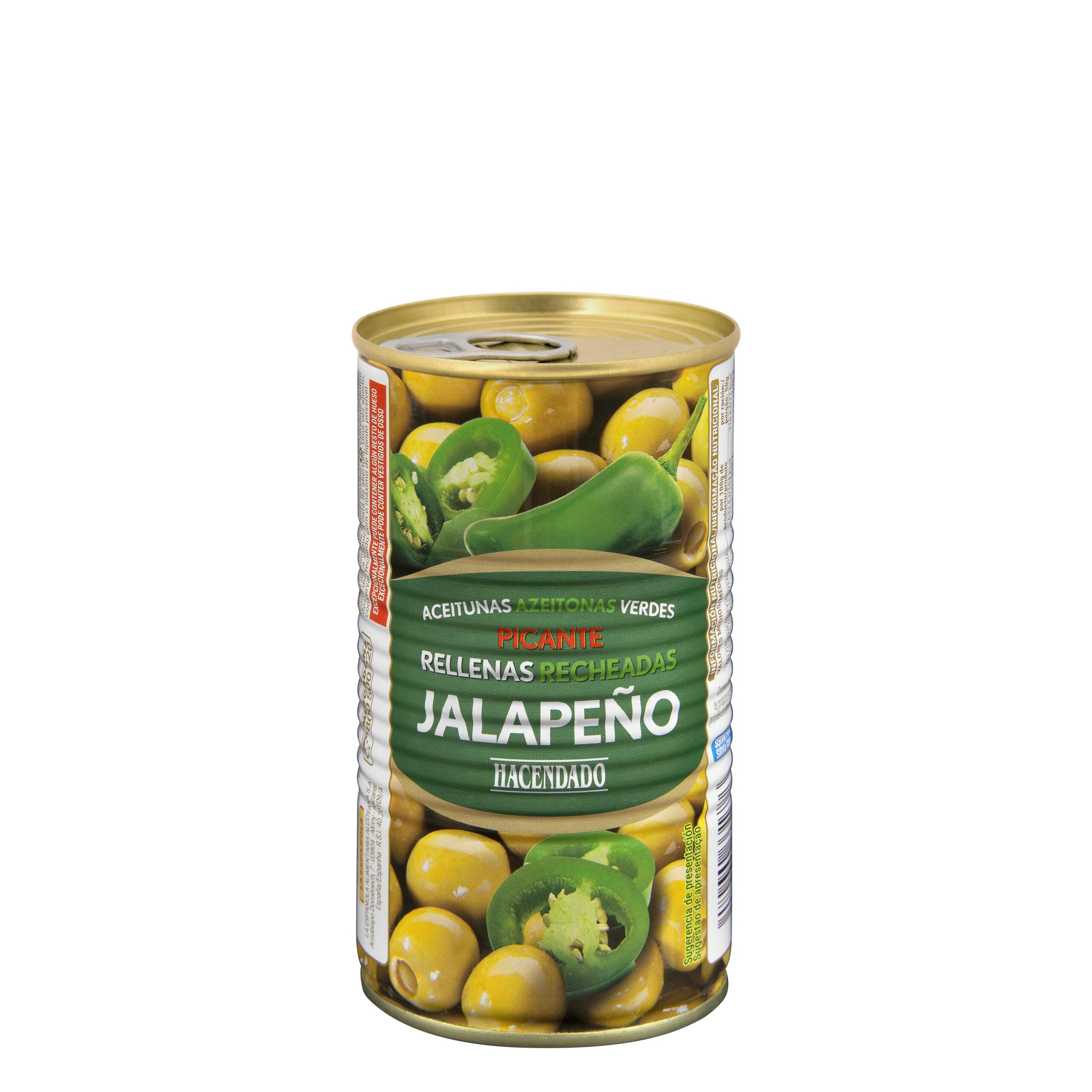 Aceitunas verdes rellenas de jalapeño