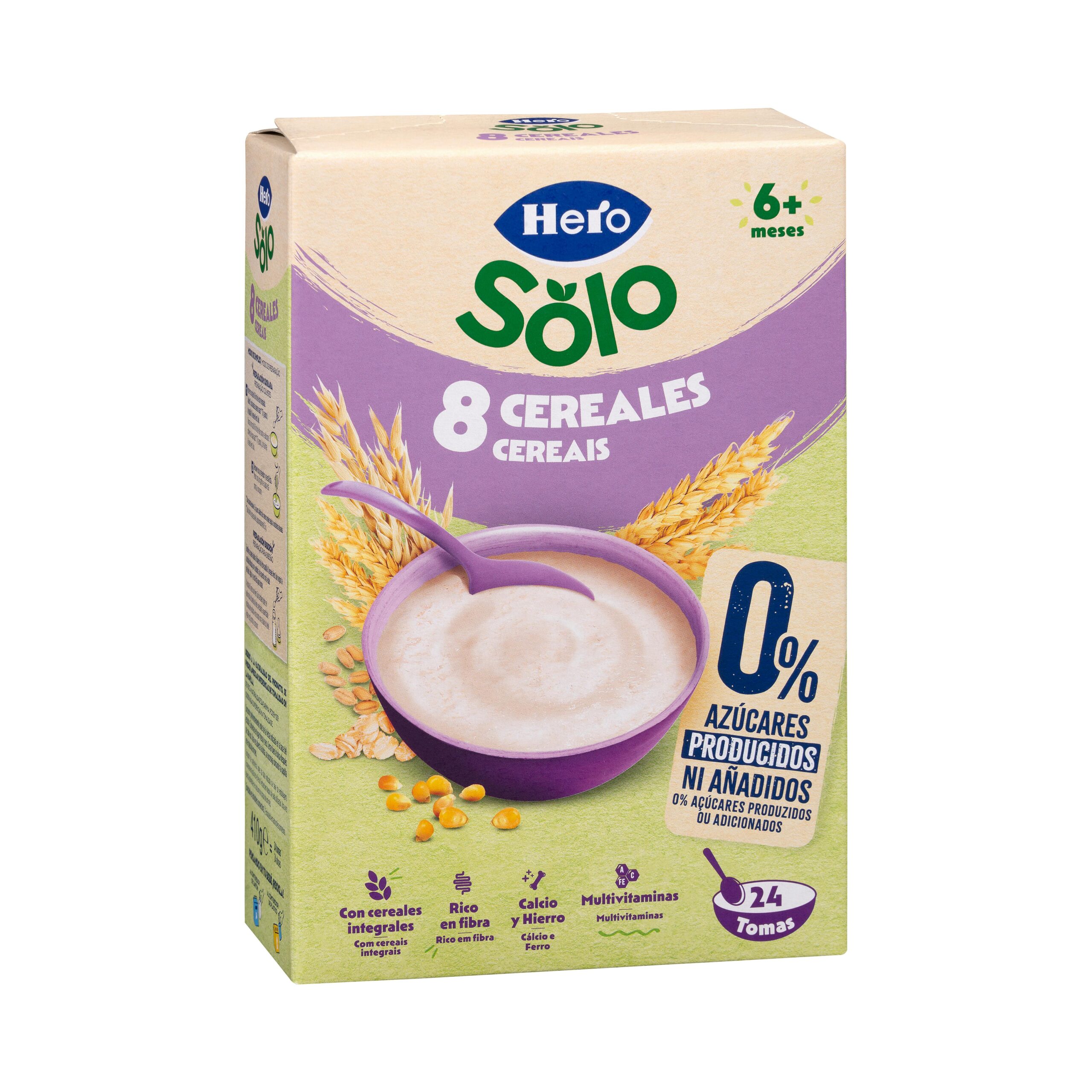 Papilla 8 cereales Hero Solo +6 meses