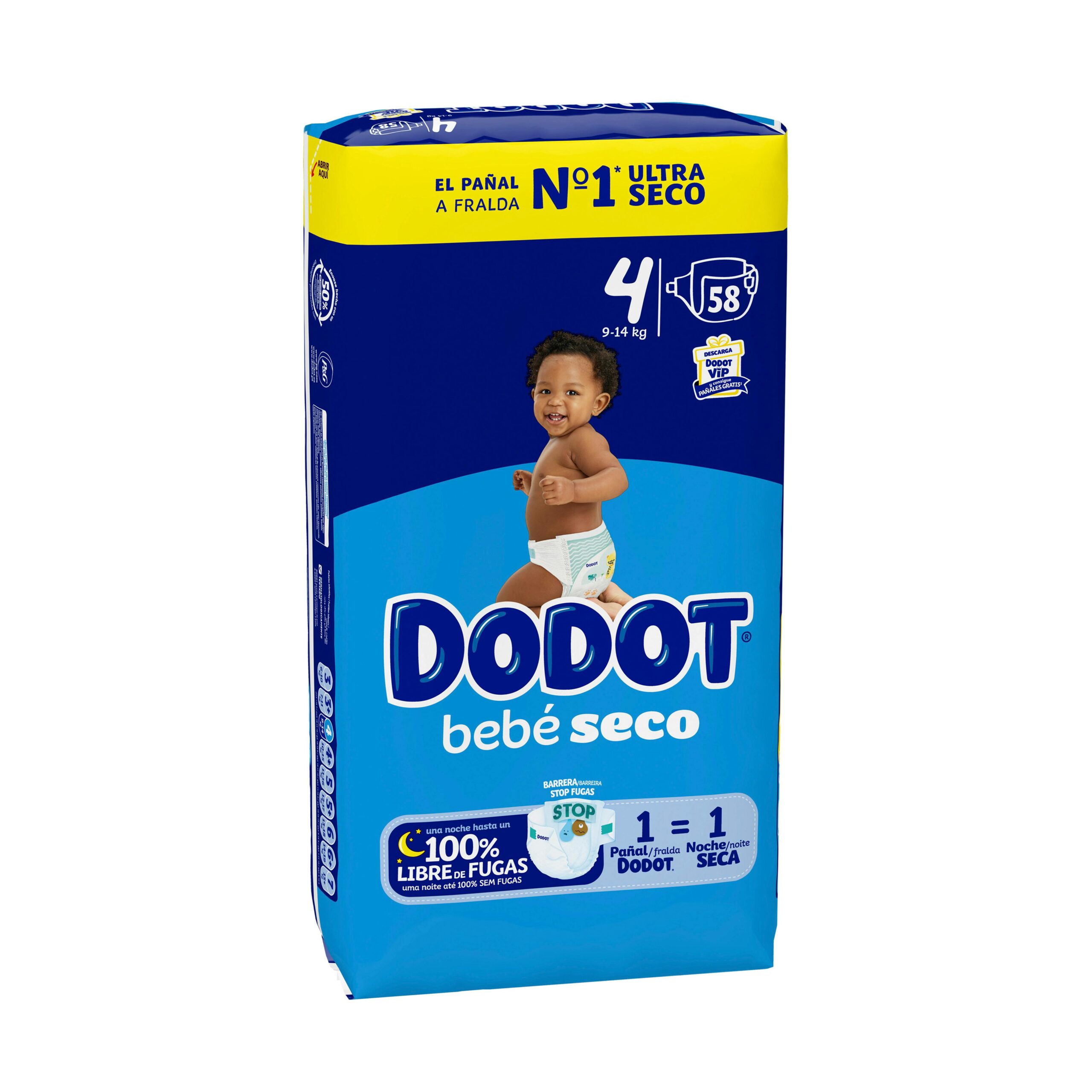 Pañales bebé talla 4 de 9-14 kg Dodot