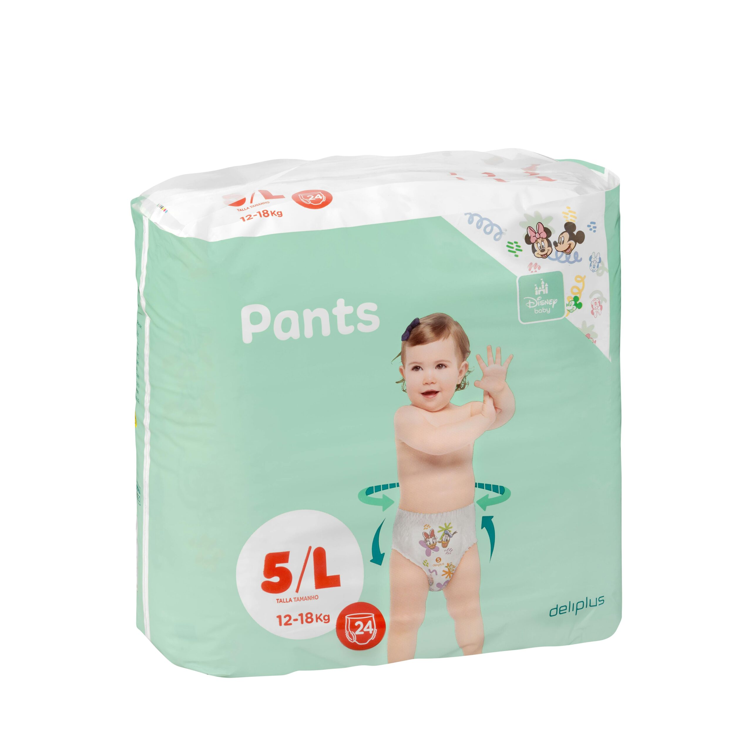Pañal bebé braguita talla L de 12-18 kg Deliplus
