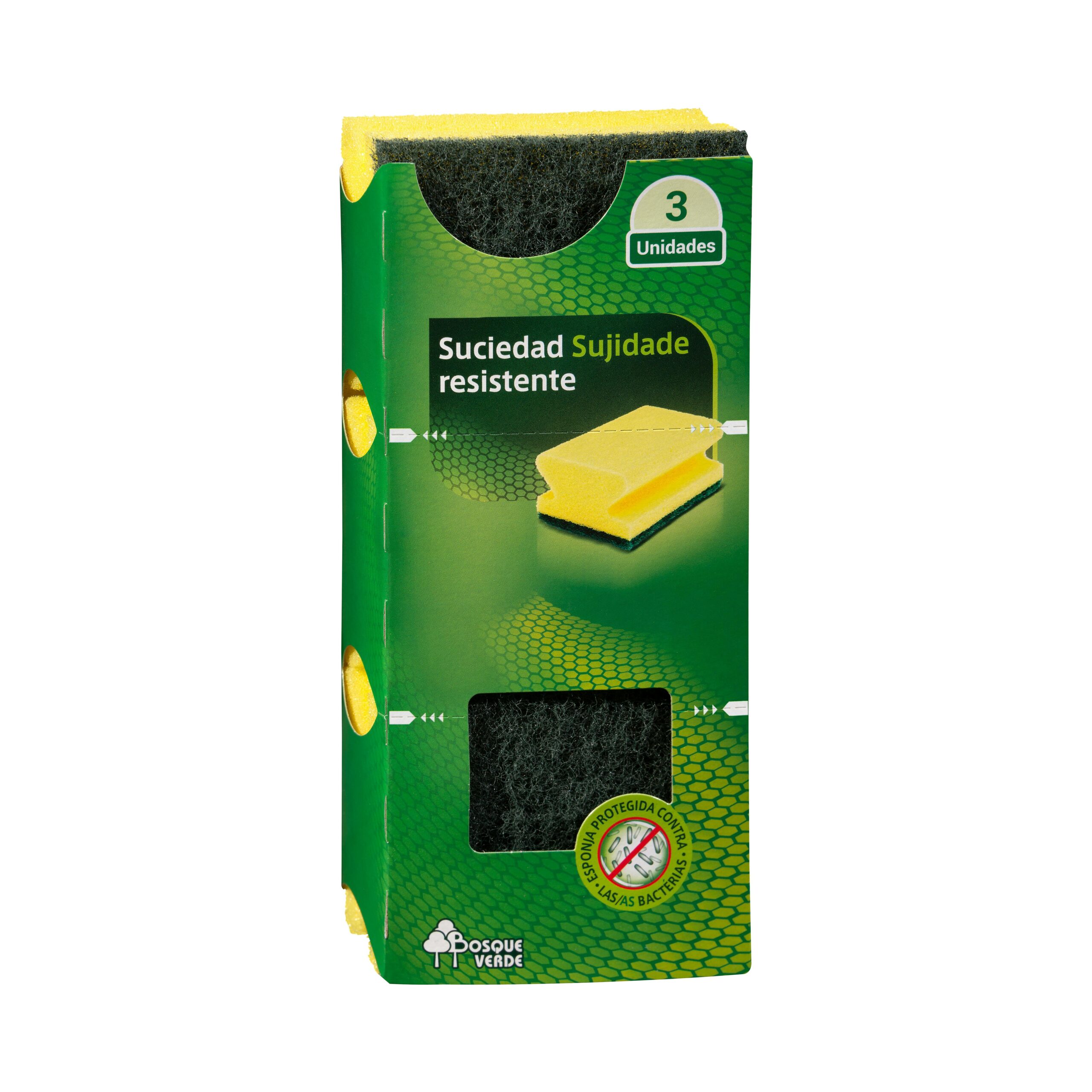 Estropajo salvauñas suciedad resistente Bosque Verde