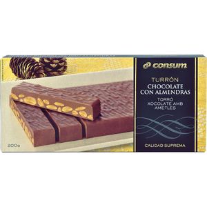 Turrón de Chocolate con Almendras