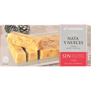 Turrón Nata Nueces sin Azúcar