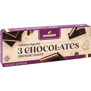 Turrón Tres Chocolates Praliné