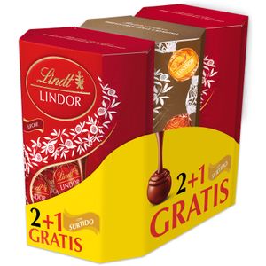 Bombón Lindor Leche Pack 2 + 1 Surtido