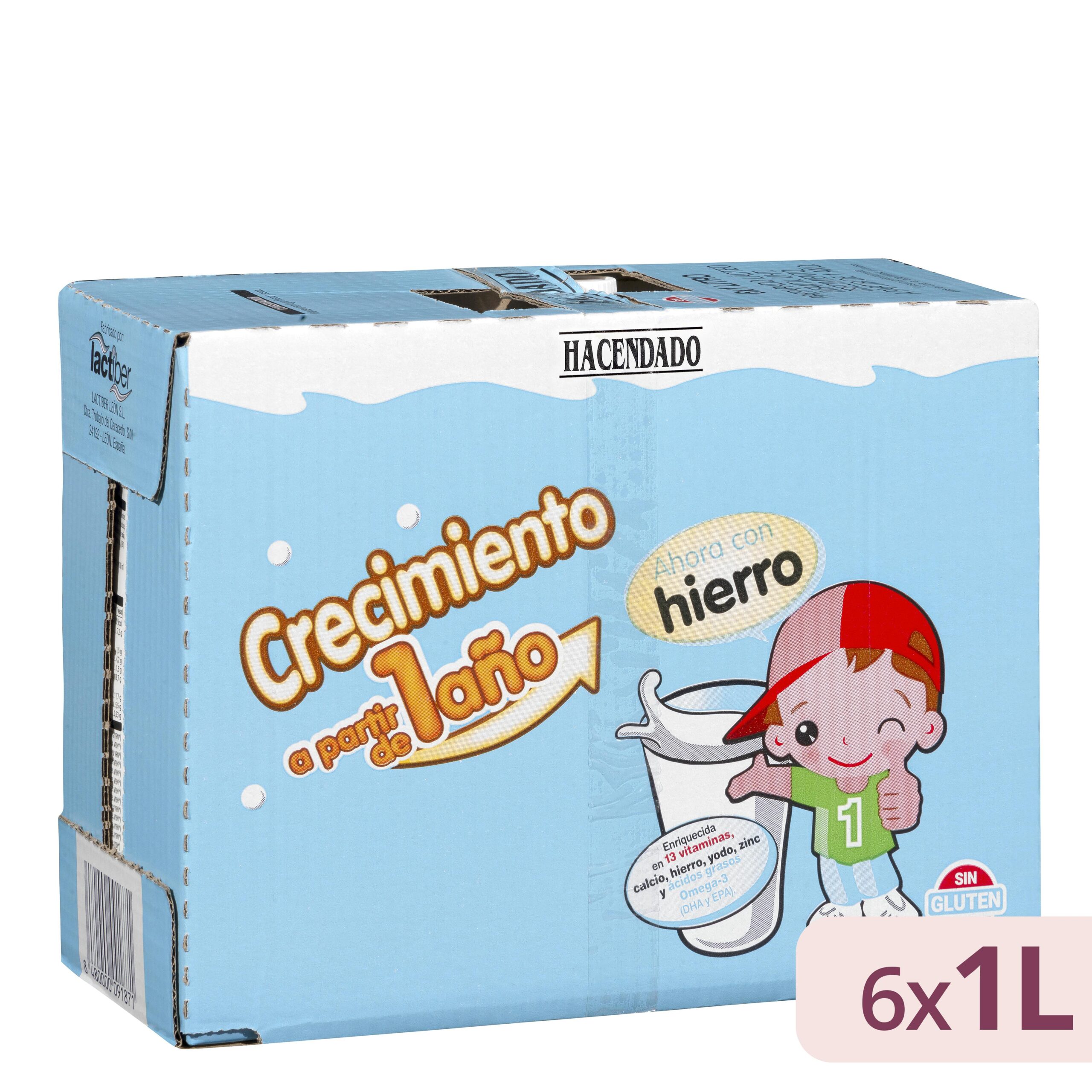 Preparado lácteo crecimiento Hacendado +1 año