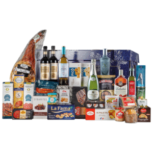 Arcón Cartón Cesta de Navidad 31 artículos europa