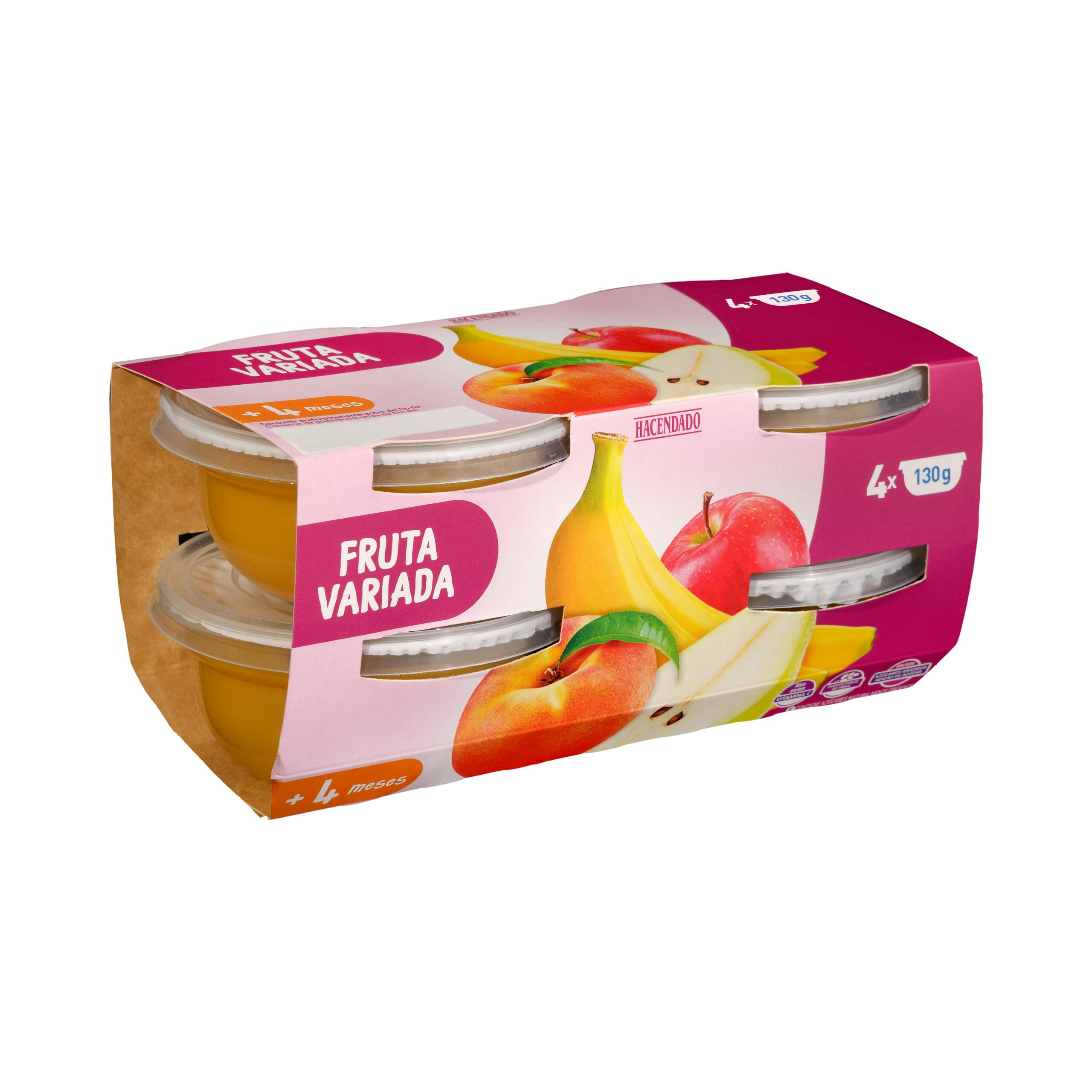Papilla fruta variada Hacendado +4 meses