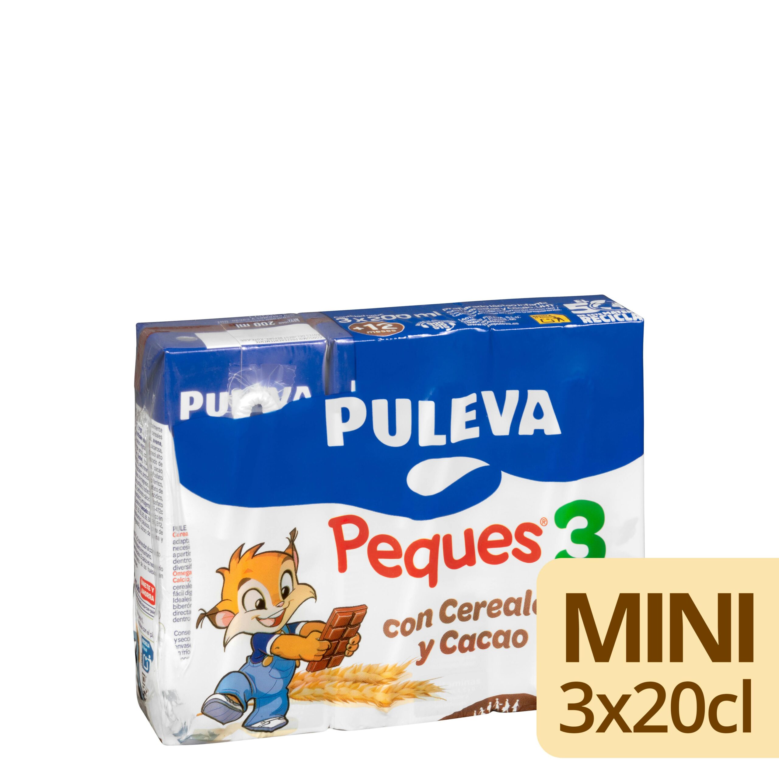Preparado lácteo cereales al cacao Peques 3 Puleva